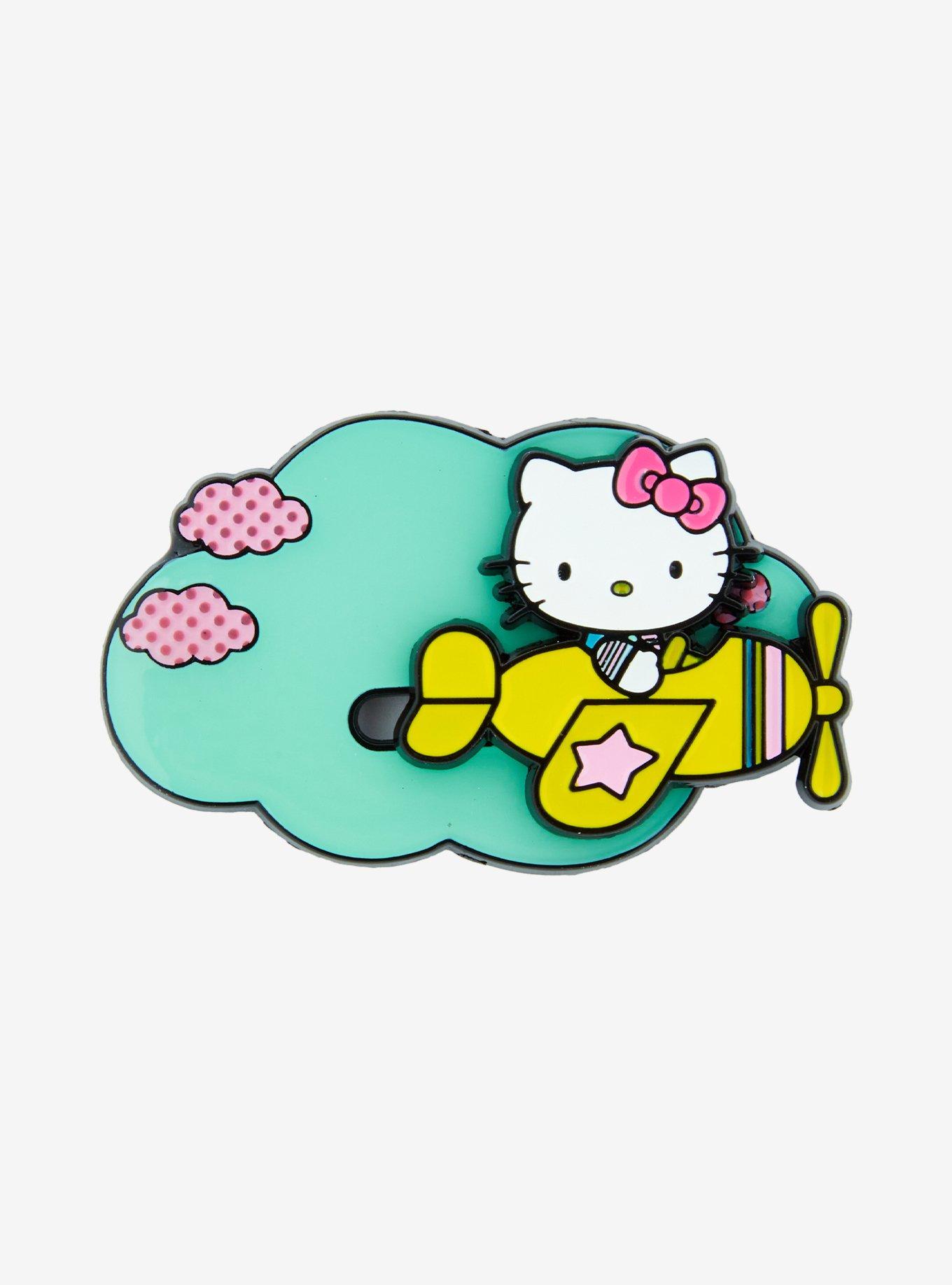 Hello Kitty Plane Slider Enamel Pin, , hi-res