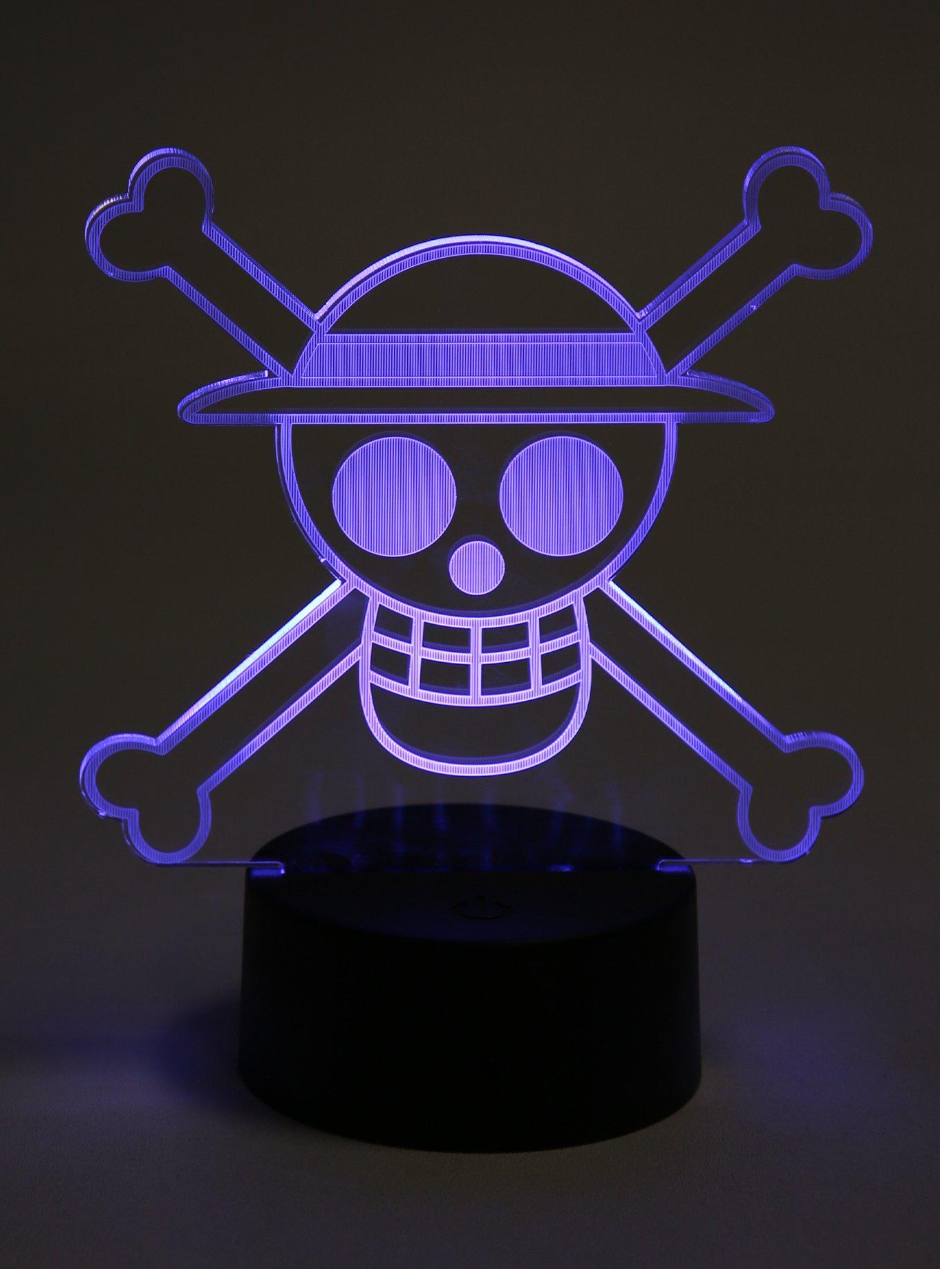 Otaku Lamps One Piece Straw Hat Jolly Roger Acrylic Lamp, , hi-res