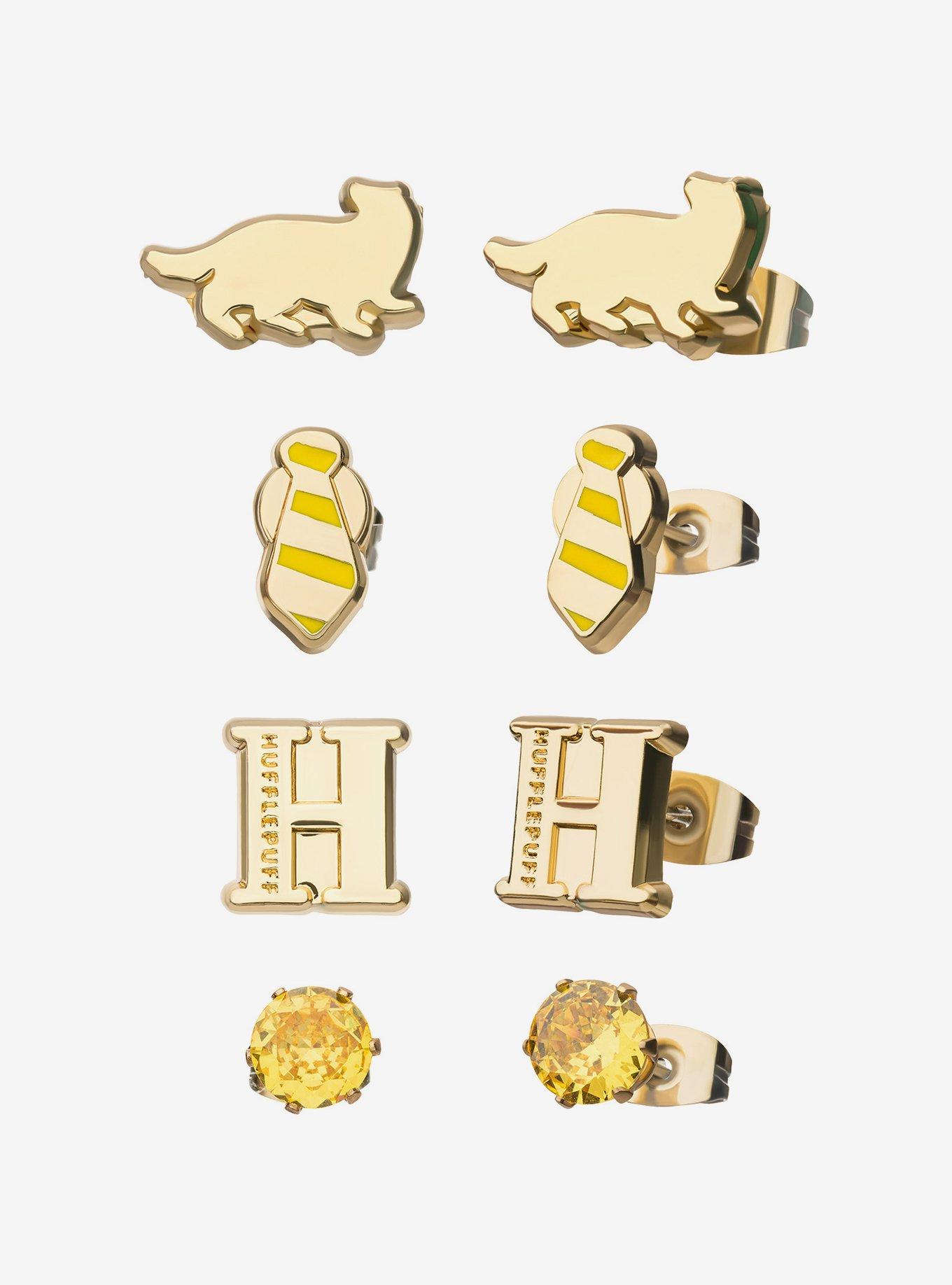 Harry Potter Hufflepuff Icon Earring Set, , hi-res