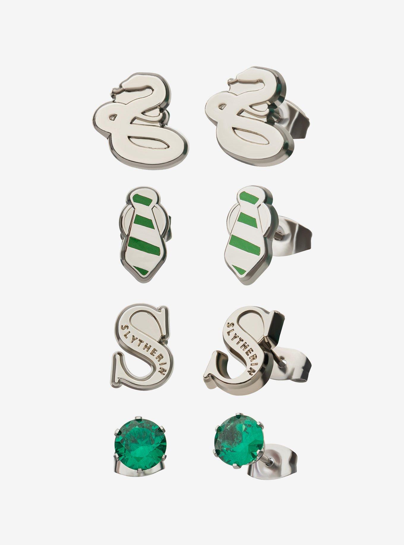 Harry Potter Slytherin Icon Earring Set, , alternate