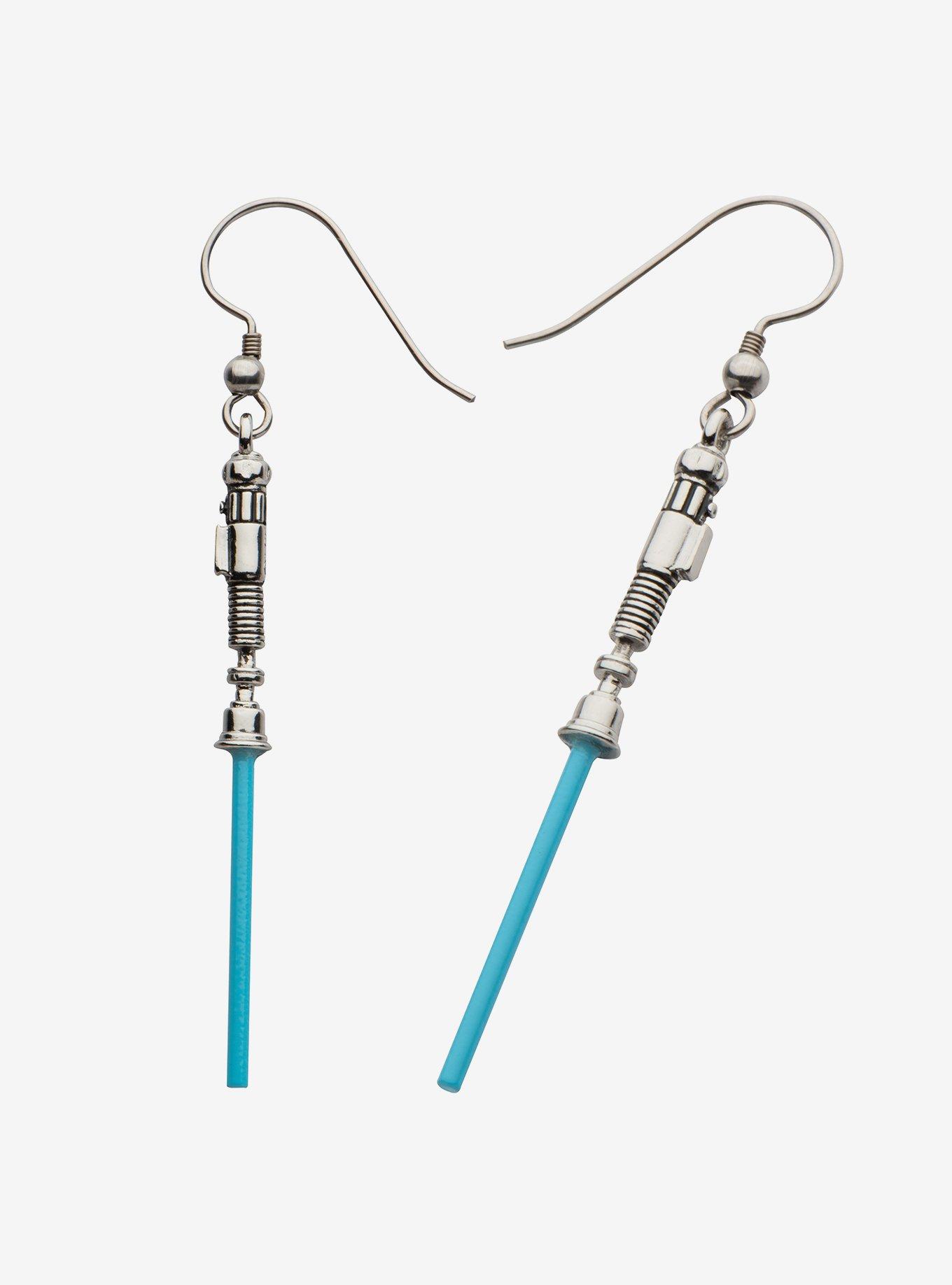 Star Wars Obi-Wan Kenobi Lightsaber Drop Earrings, , hi-res