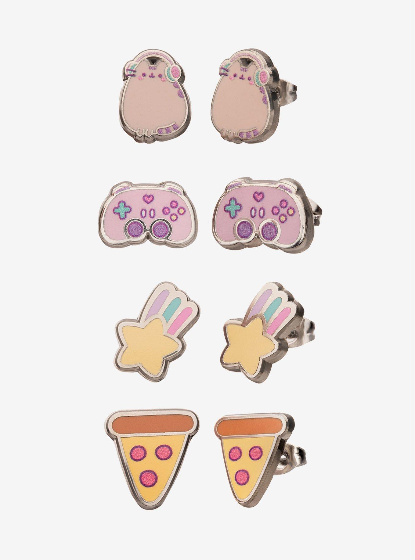 Pusheen Gamer Stud Earring Set, , hi-res