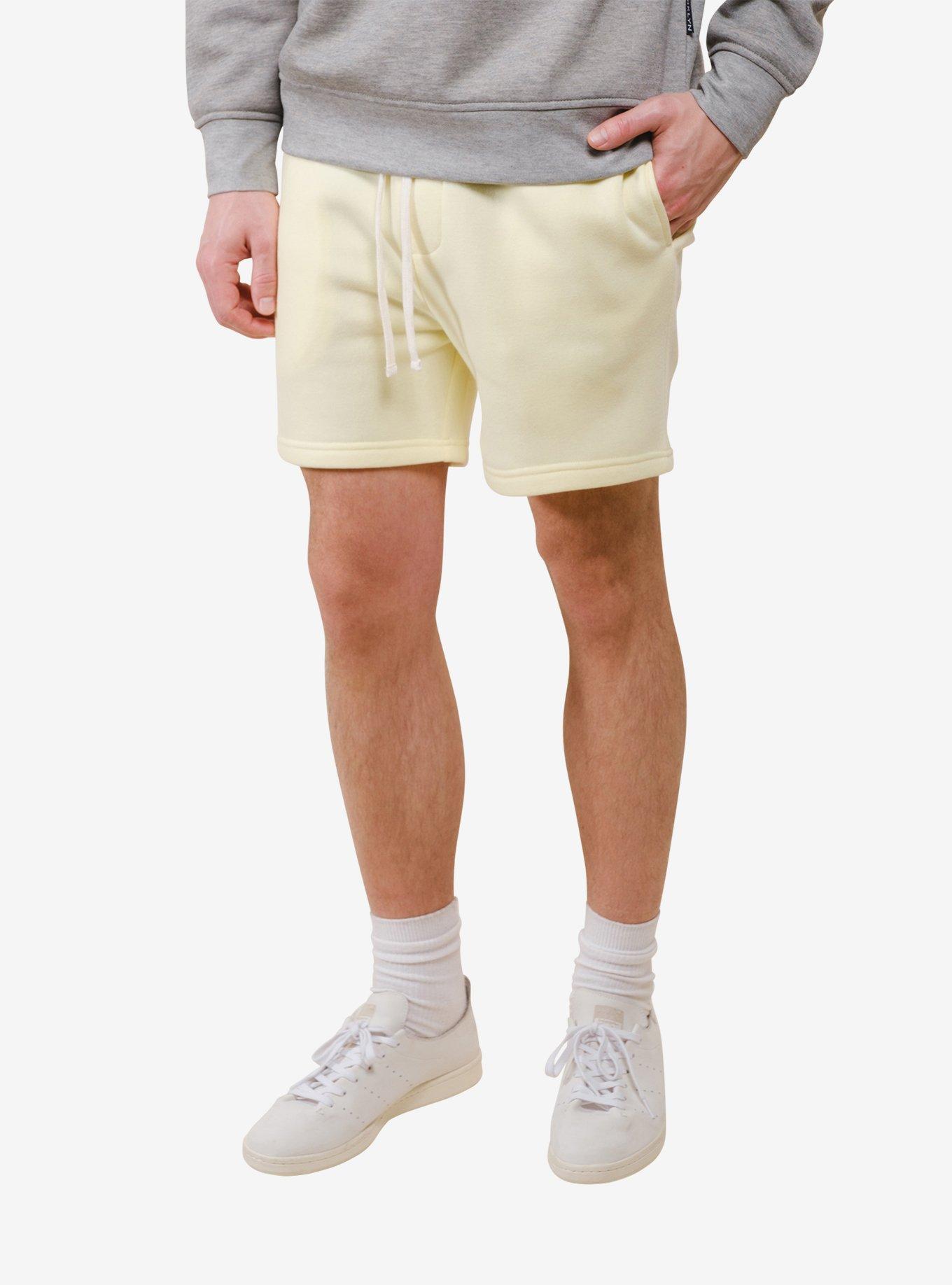 Pastel Yellow 5" Inseam Core Fleece Short, BRIGHT YELLOW, alternate