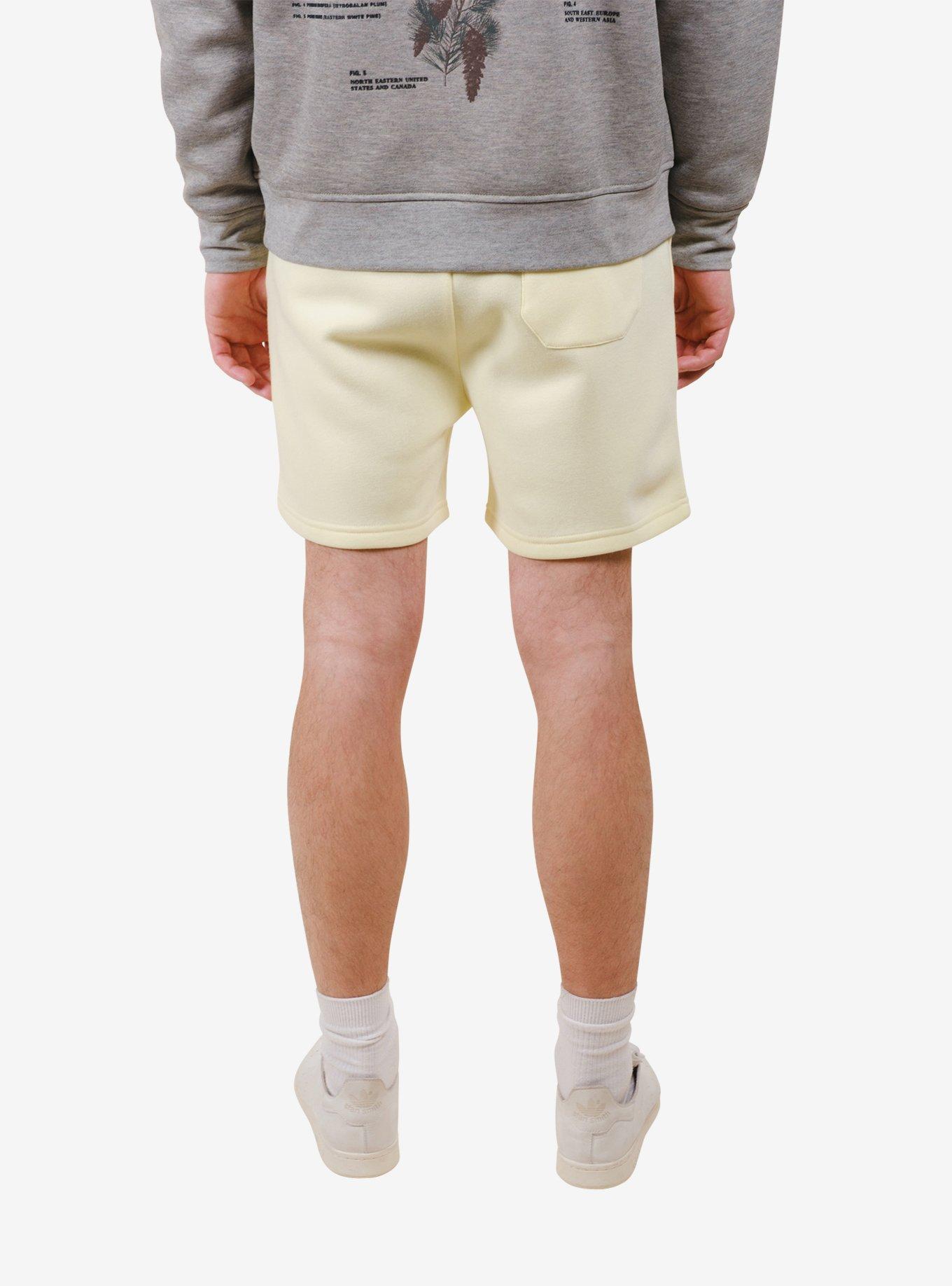 Pastel Yellow 5" Inseam Core Fleece Short, BRIGHT YELLOW, alternate