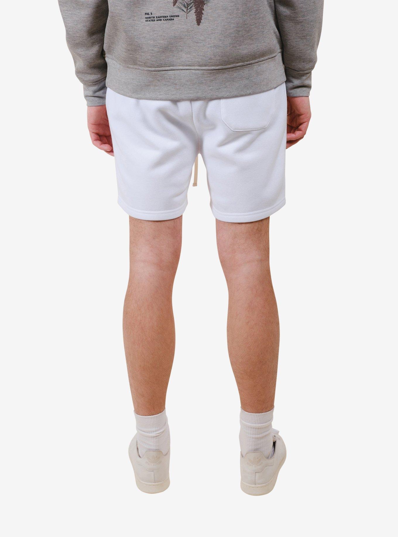 White 5" Inseam Core Fleece Short, BRIGHT WHITE, alternate