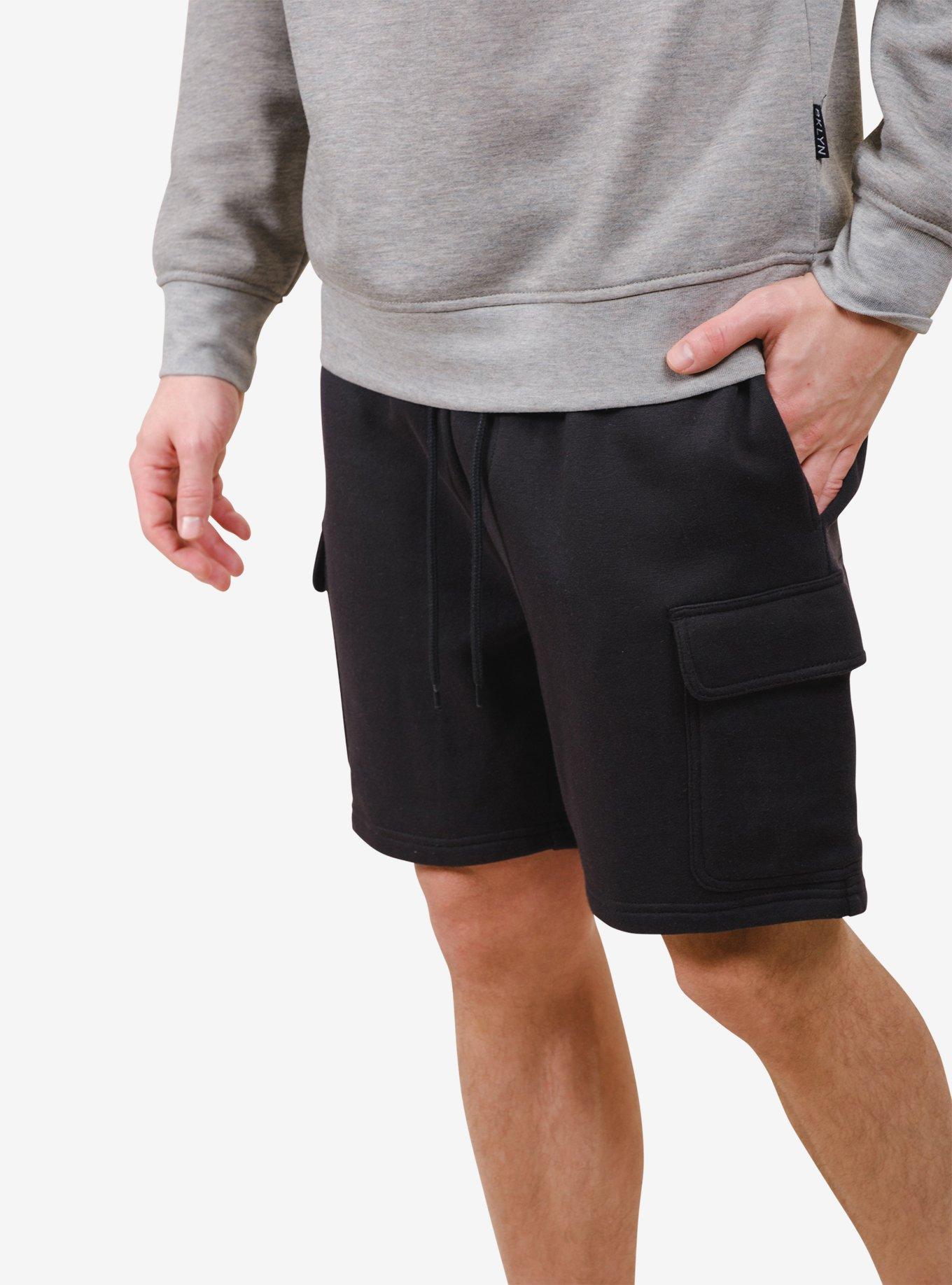 Black Core Fleece Cargo Short, BLACK, alternate