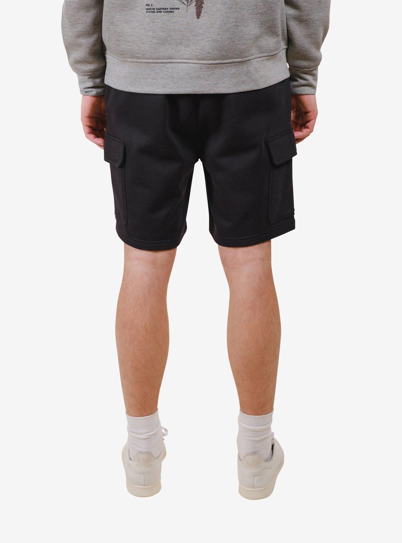 Black Core Fleece Cargo Short, BLACK, alternate