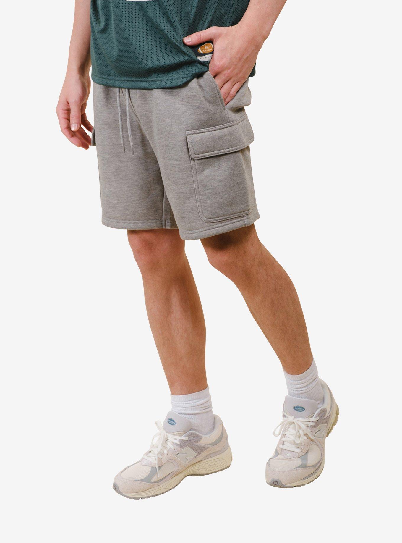 Heather Grey Core Fleece Cargo Short, GREY, alternate