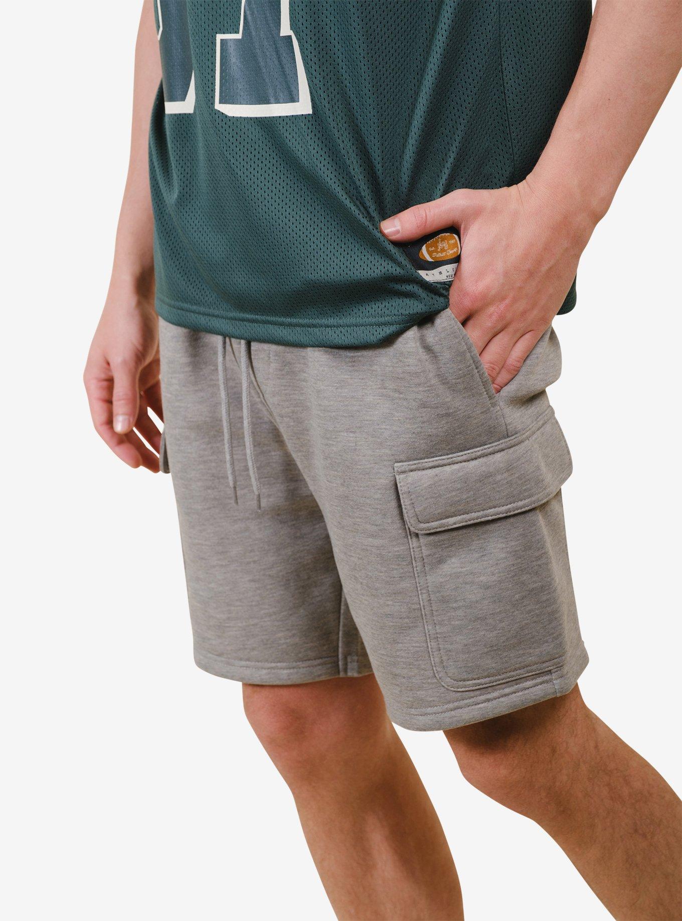 Heather Grey Core Fleece Cargo Short, GREY, alternate