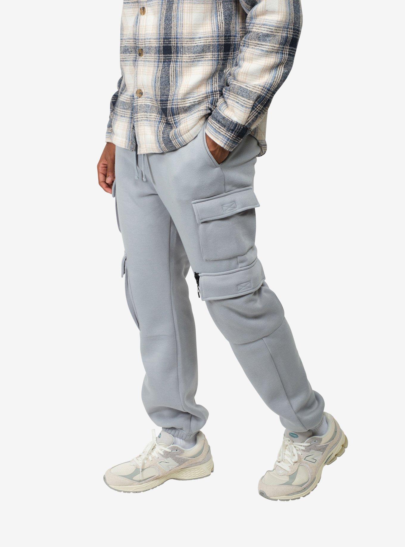 Quarry Fleece Utility Cargo Sweatpant, BLUE, alternate