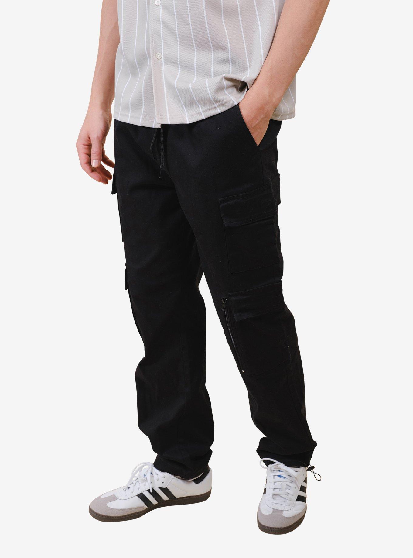 Black Stretch Twill Utility Pant, BLACK, alternate