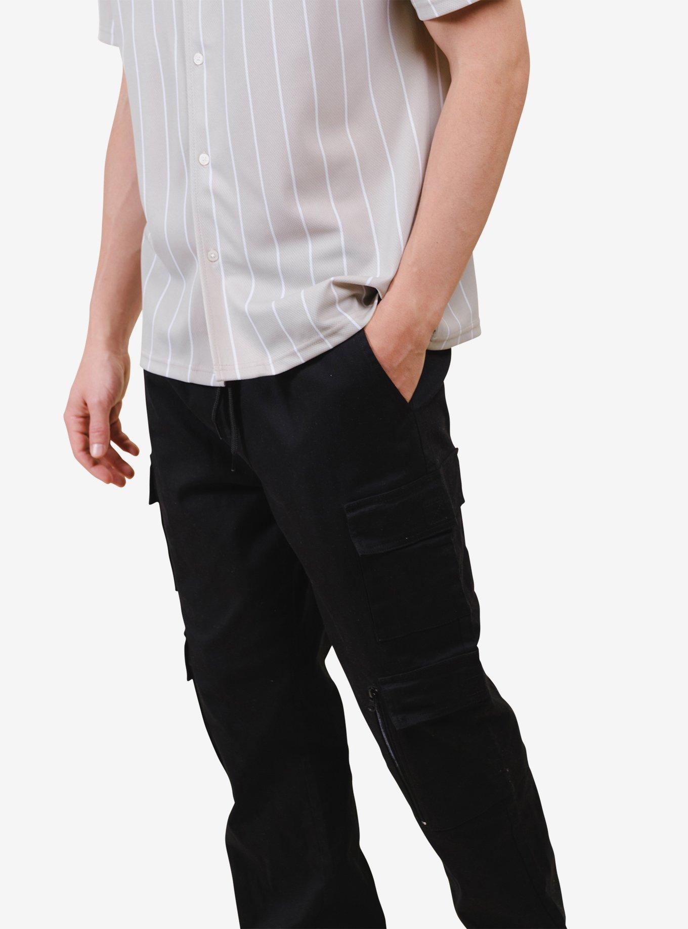 Black Stretch Twill Utility Pant, BLACK, alternate