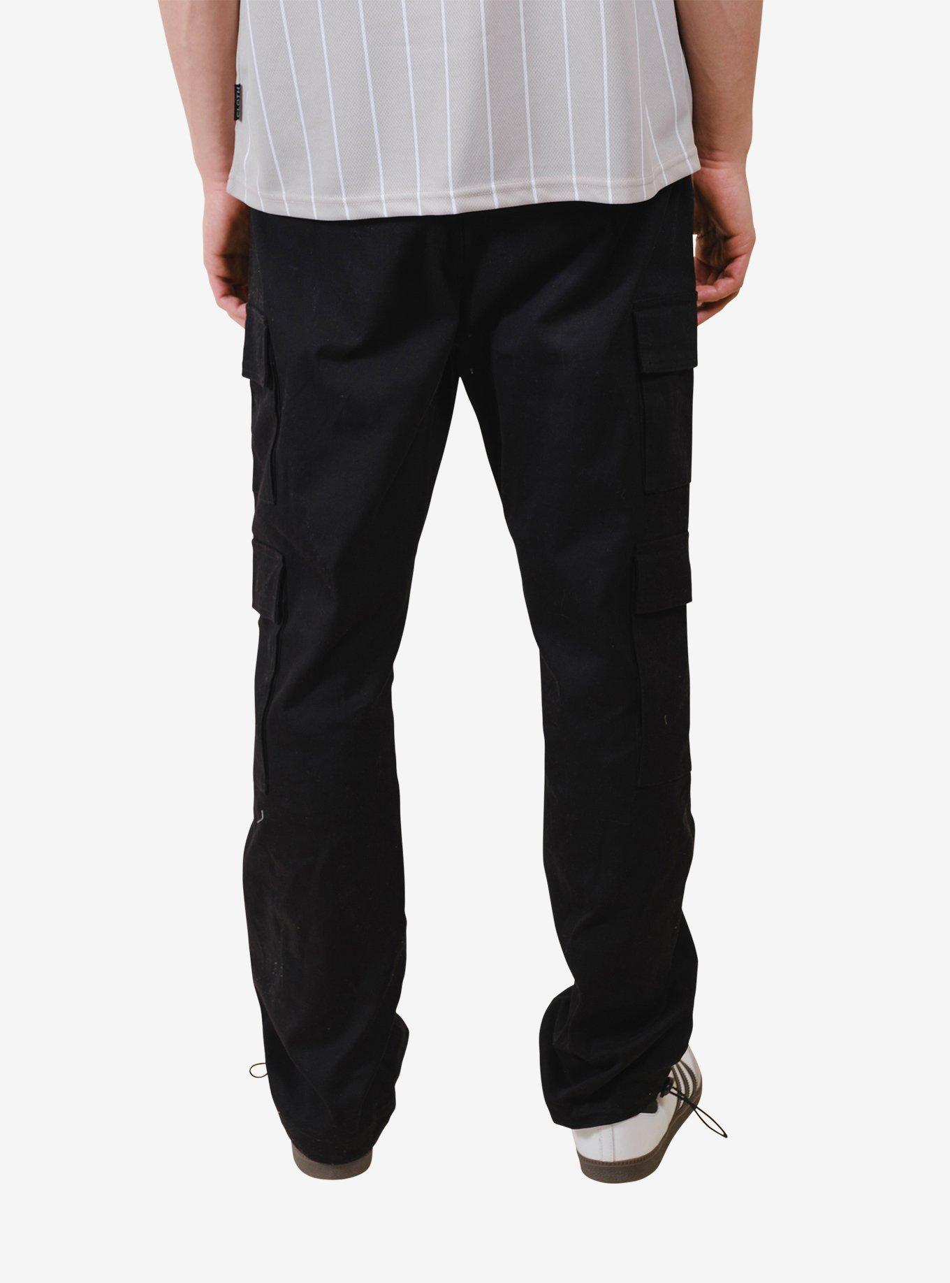 Black Stretch Twill Utility Pant, BLACK, alternate
