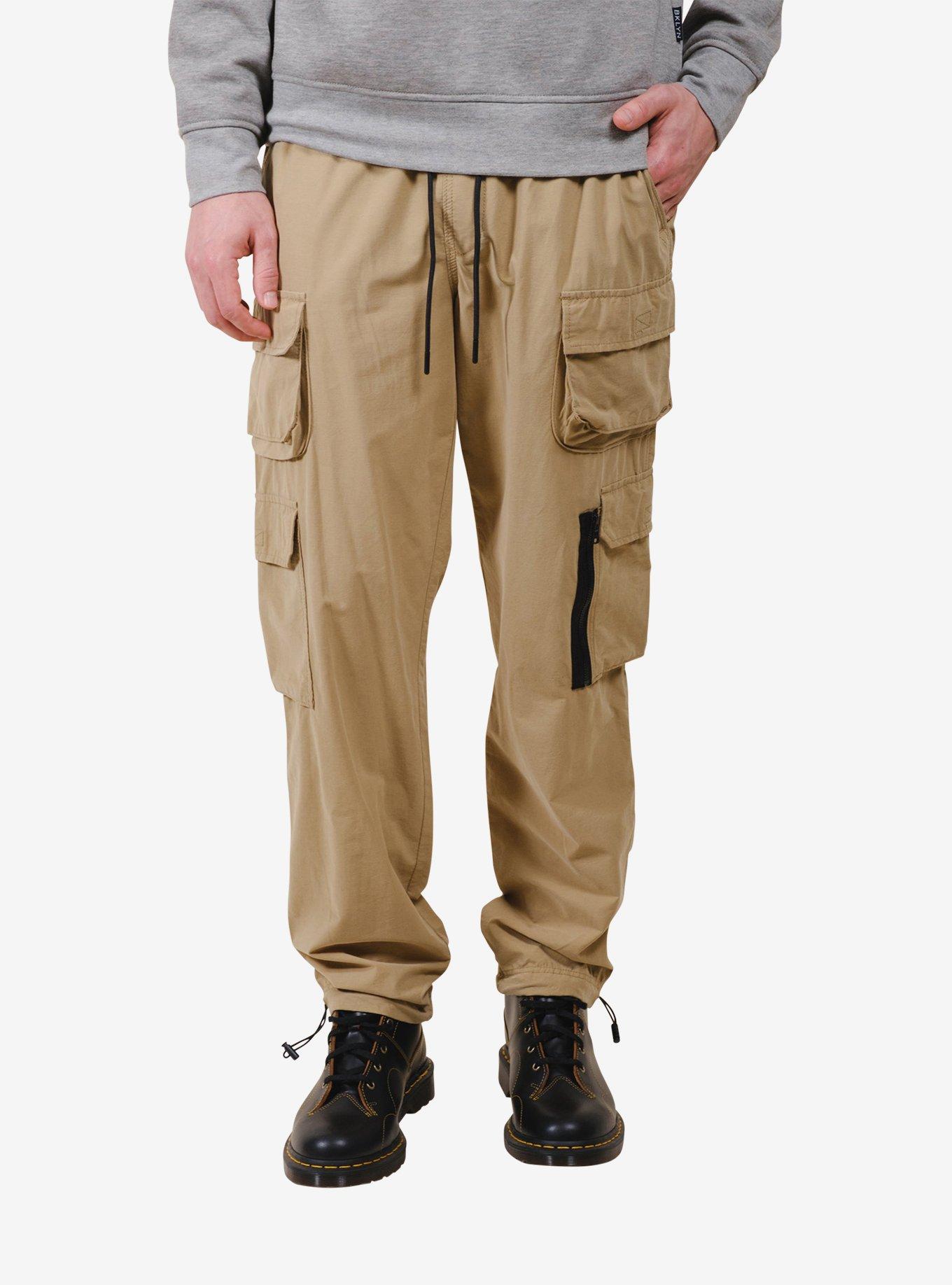 Khaki Stretch Twill Utility Pant, , hi-res