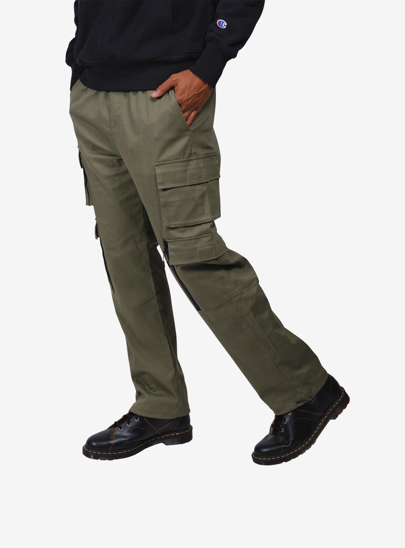 Olive Stretch Twill Utility Pant, GREEN, alternate