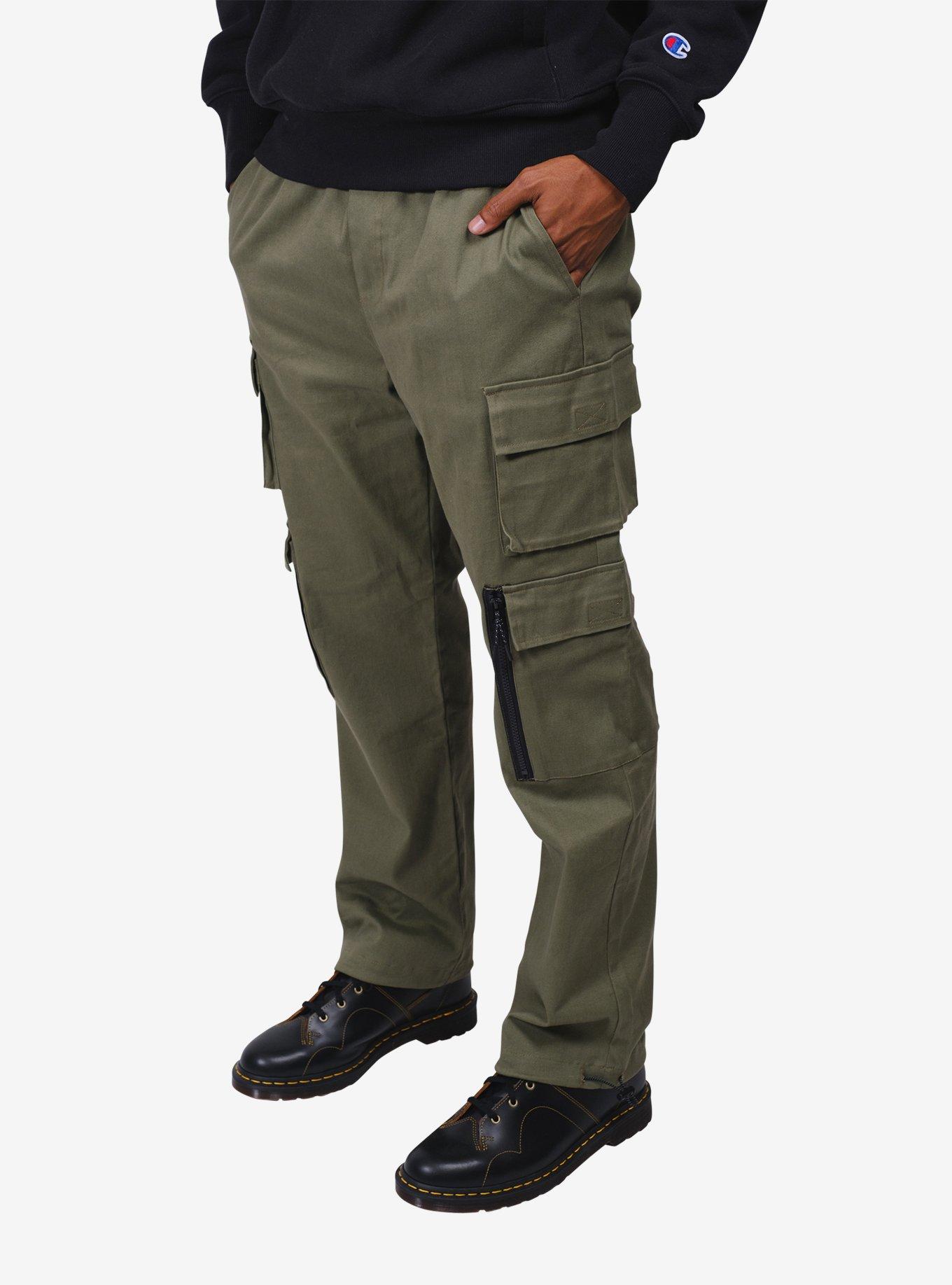 Olive Stretch Twill Utility Pant, GREEN, alternate