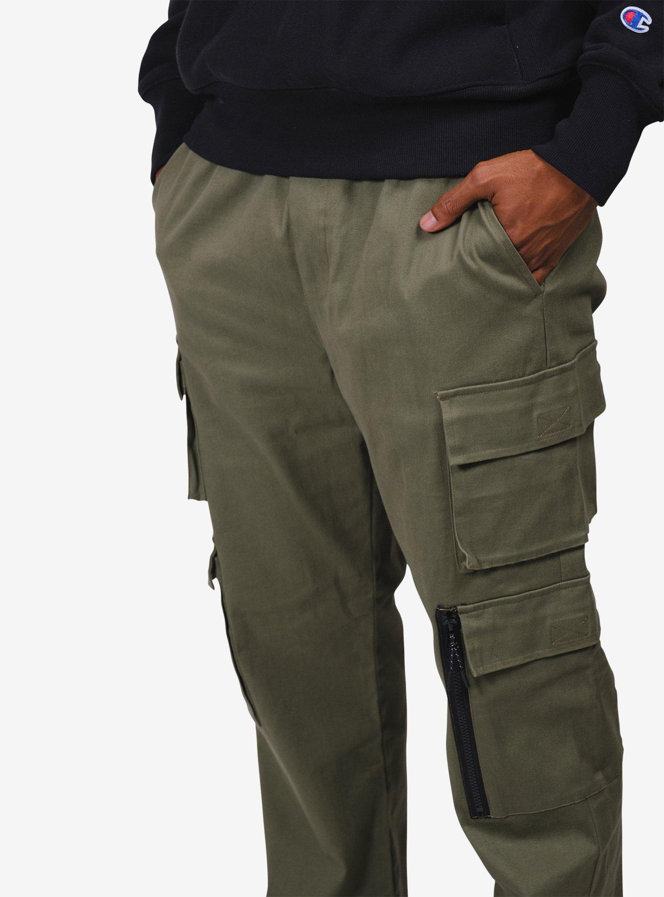 Olive Stretch Twill Utility Pant, GREEN, alternate
