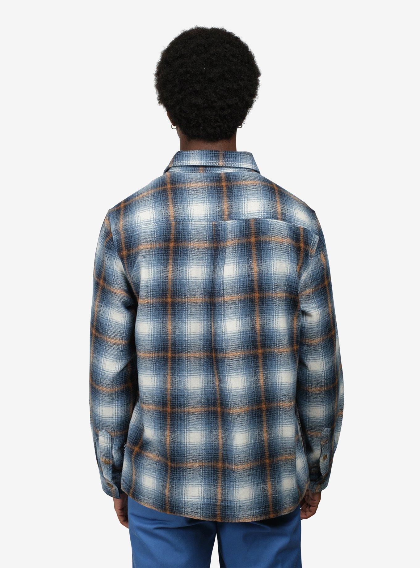 Blue Beige Check Heavy Flannel Shacket, BLUE, alternate