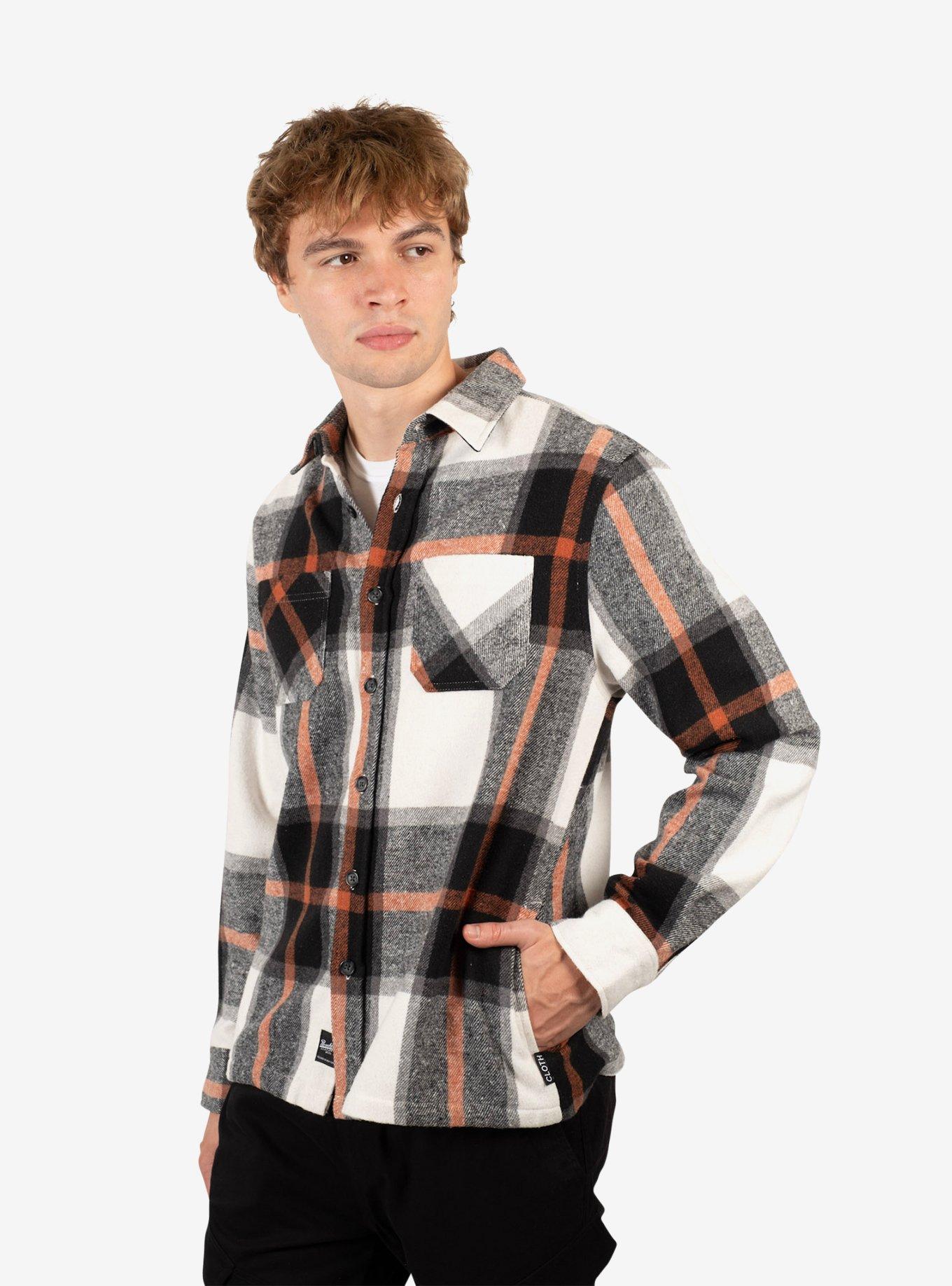 Black Cream Heavy Flannel Shacket, BLACK, alternate