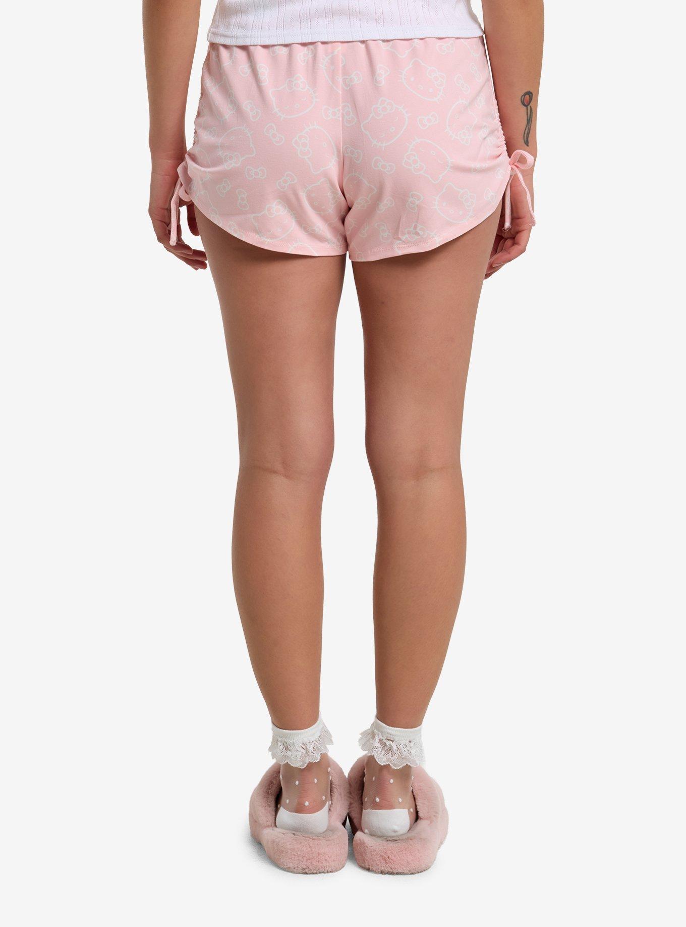 Hello Kitty Face Ruched Girls Boxing Shorts, , hi-res