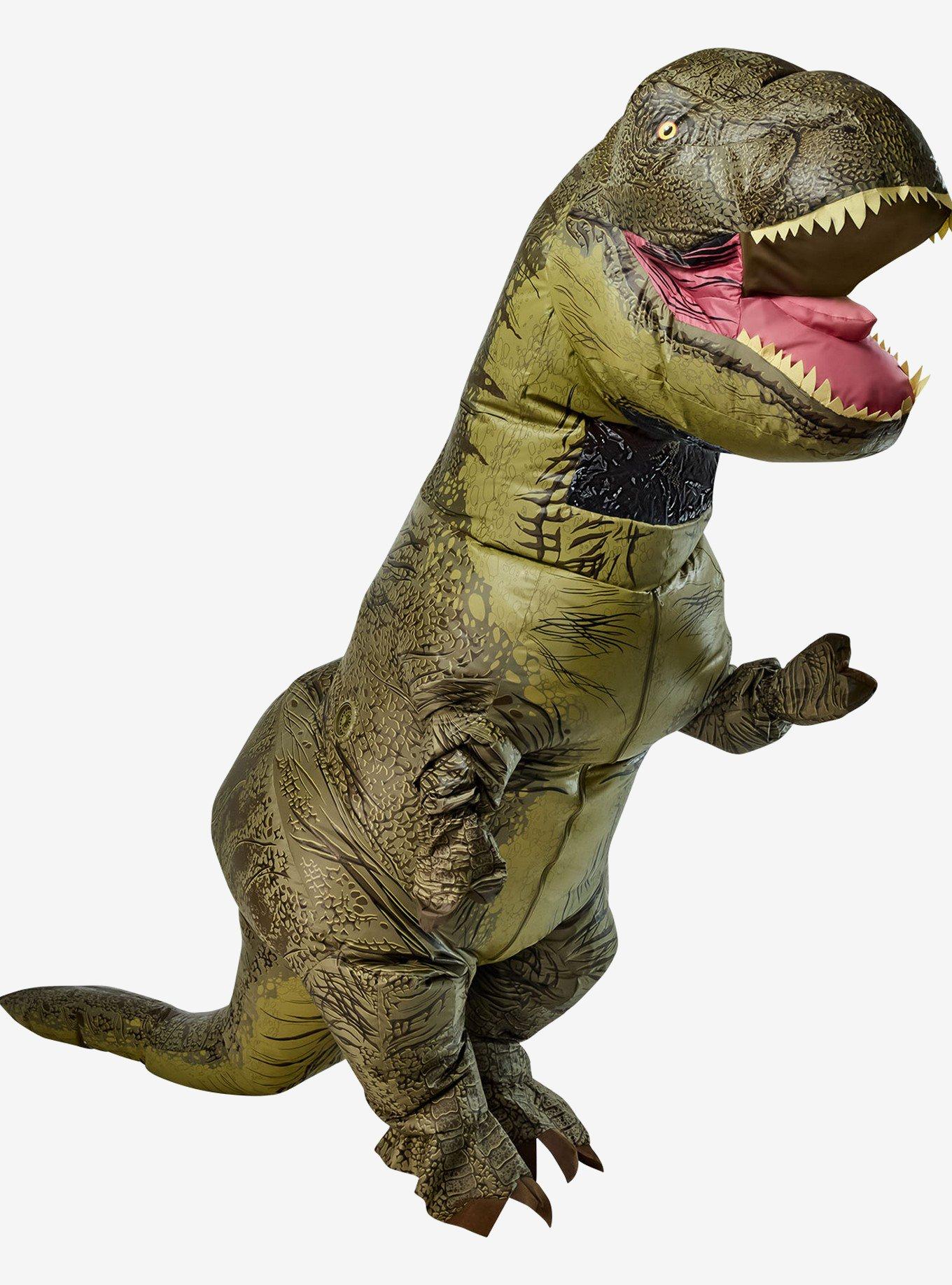 Jurassic World T-Rex Big and Tall Adult Inflatable Costume, , alternate