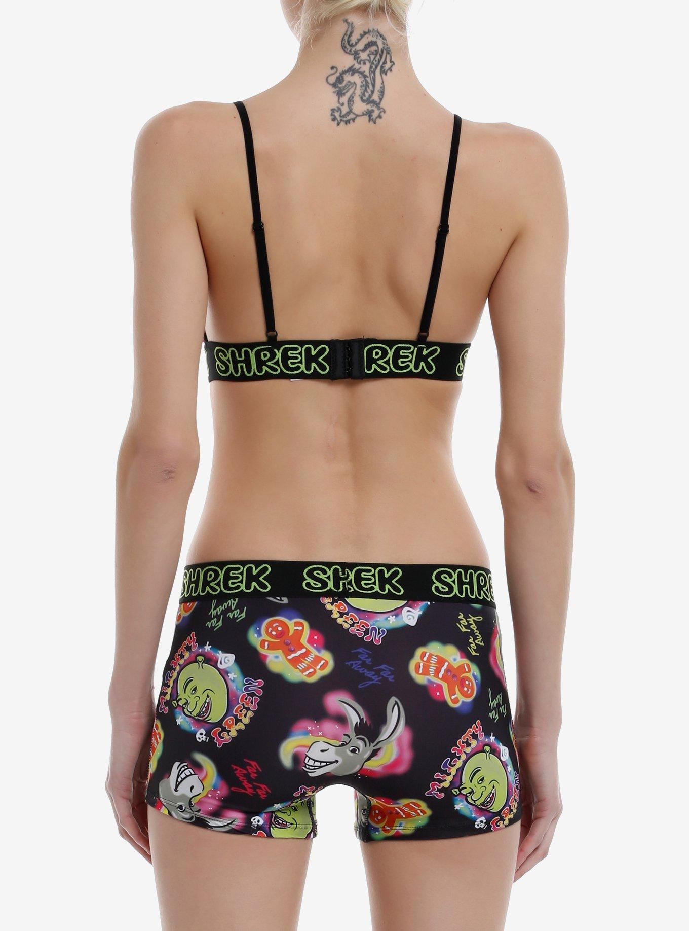 Shrek Airbrush Bra & Boyshort Panty Set, MULTI, alternate