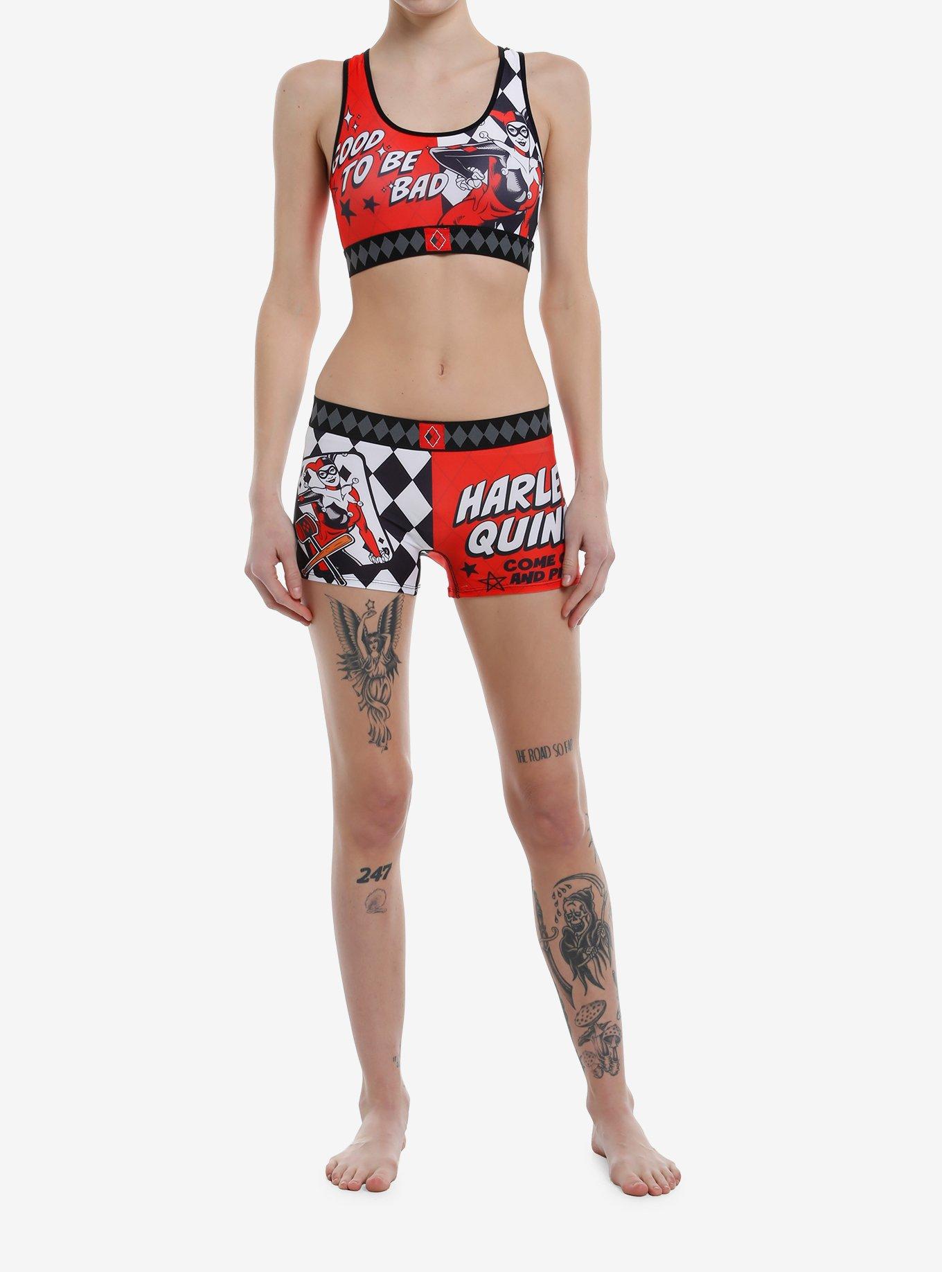 DC Comics Batman Harley Quinn Bra & Boyshort Panty Set, , hi-res