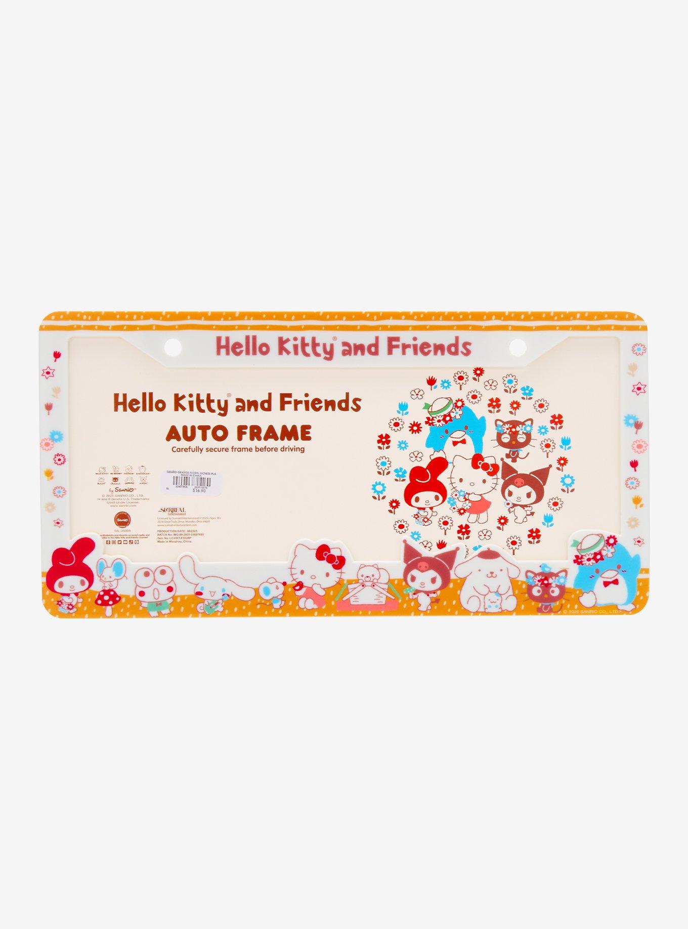 Sanrio Hello Kitty and Friends Floral License Plate Frame — BoxLunch Exclusive, , hi-res