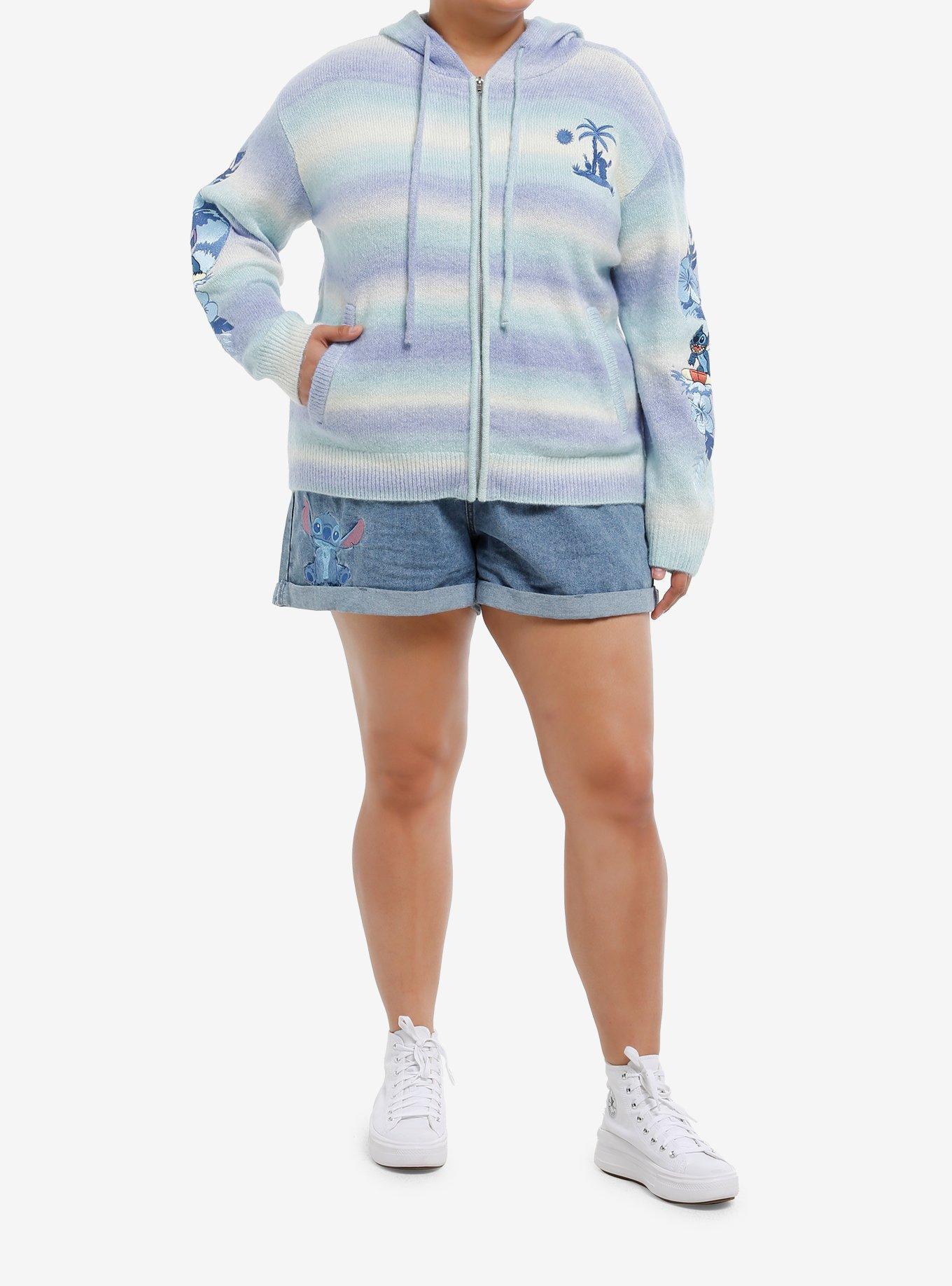 Her Universe Disney Lilo & Stitch Surfing Stitch Hoodie Plus Size, , hi-res