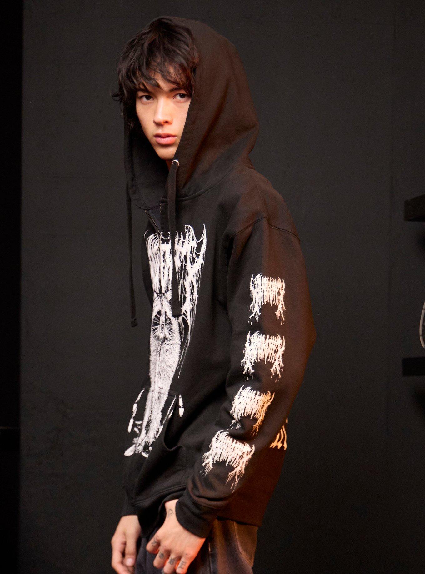 BlackCraft Metal Raccoon Hoodie, BLACK, alternate