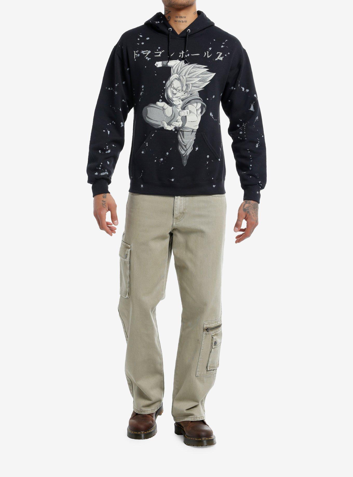 Dragon Ball Z Goku & Vegeta Splatter Hoodie, BEIGE, alternate