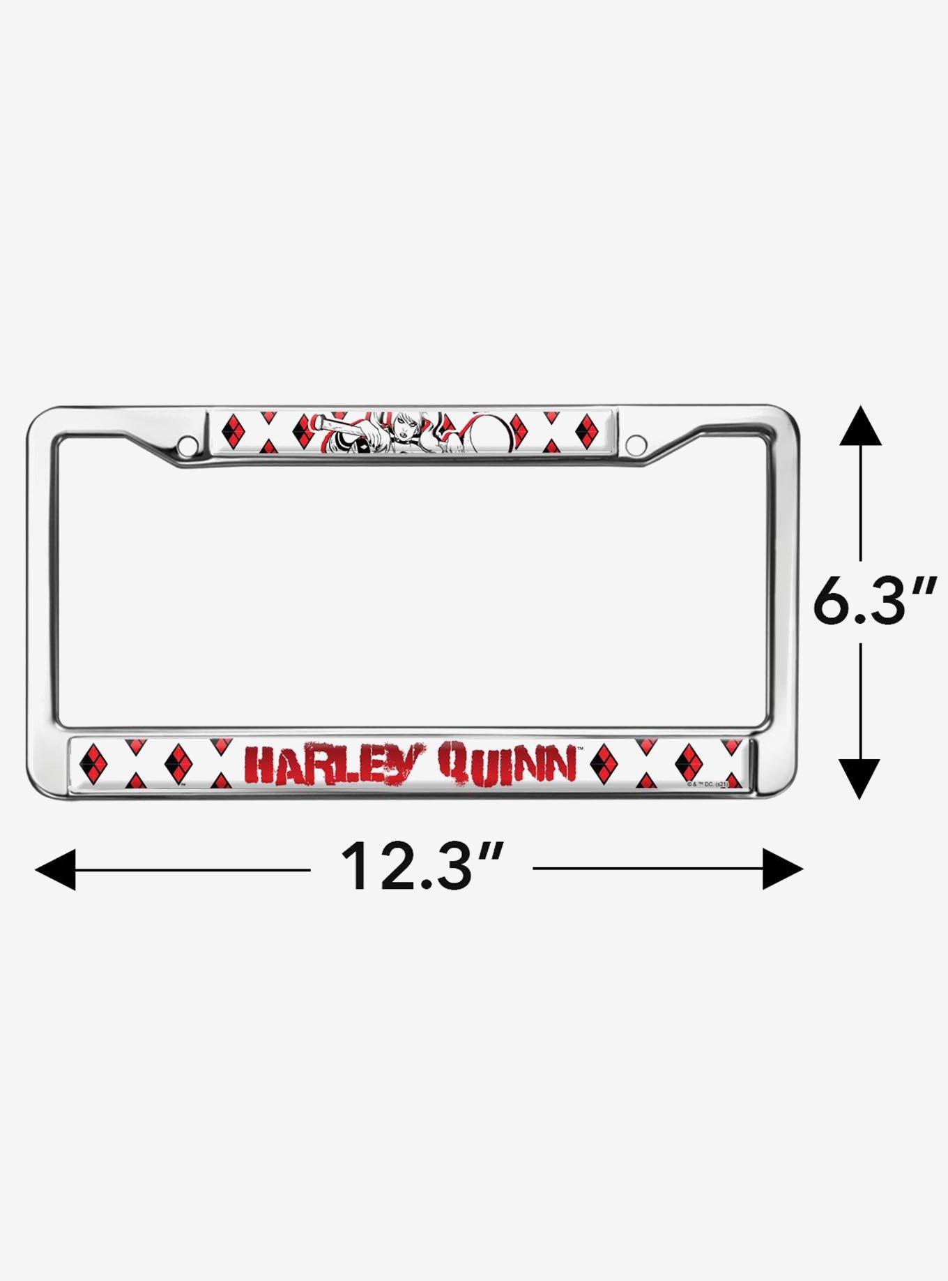 DC Comics Harley Quinn Diamonds Metal License Plate Frame, , hi-res