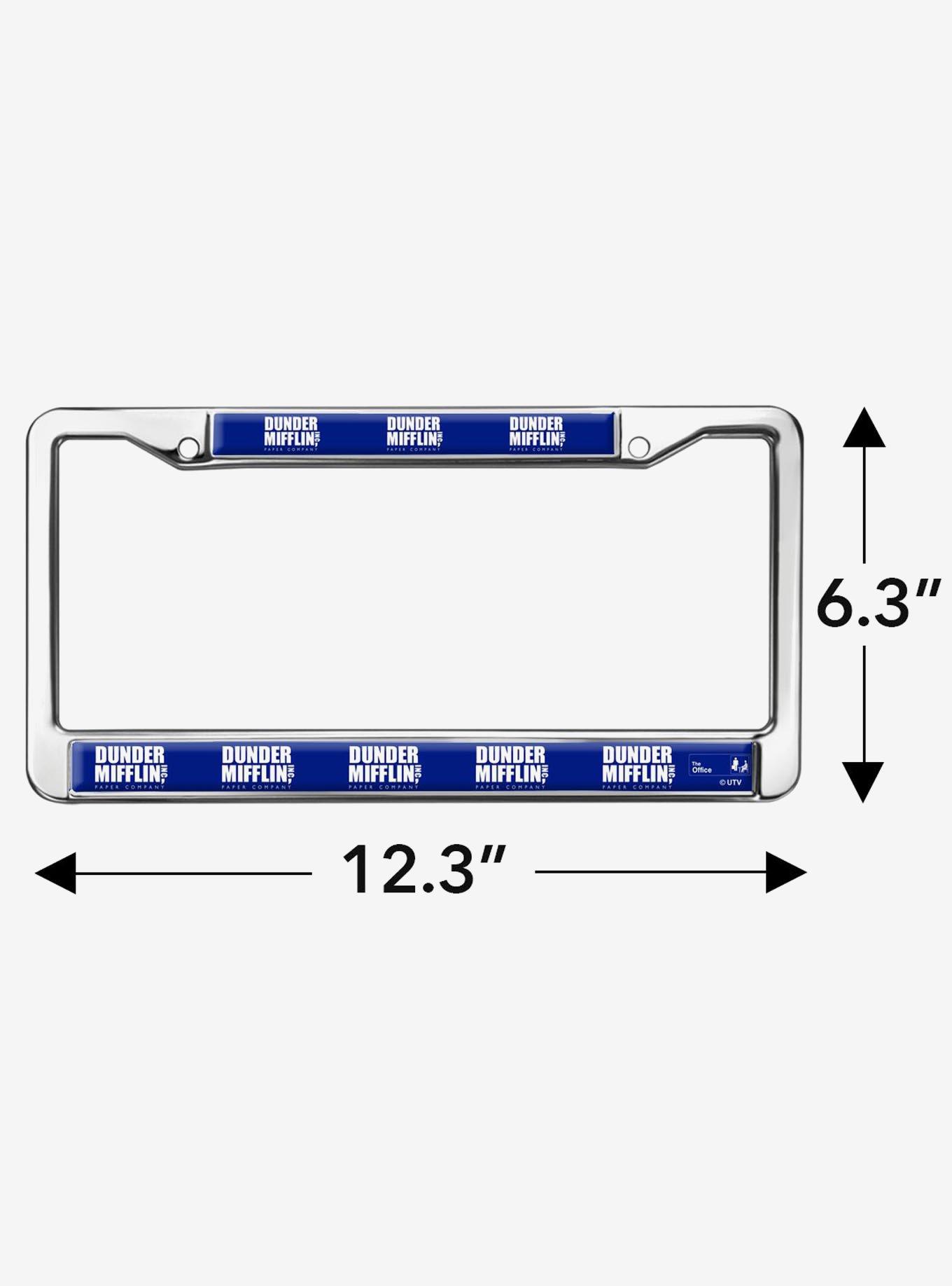 The Office Dunder Mifflin Logo Metal License Plate Frame, , hi-res