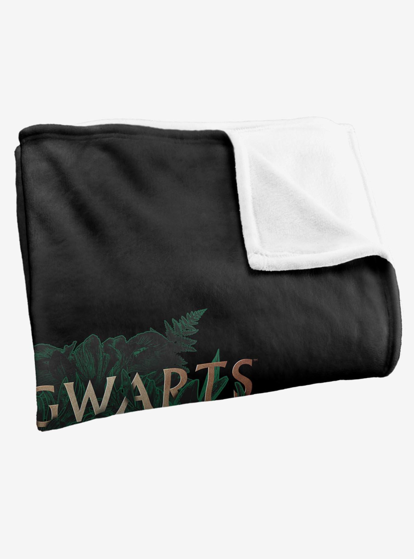 Harry Potter Hogwarts Floral Crest 36x58" Throw Blanket, , alternate