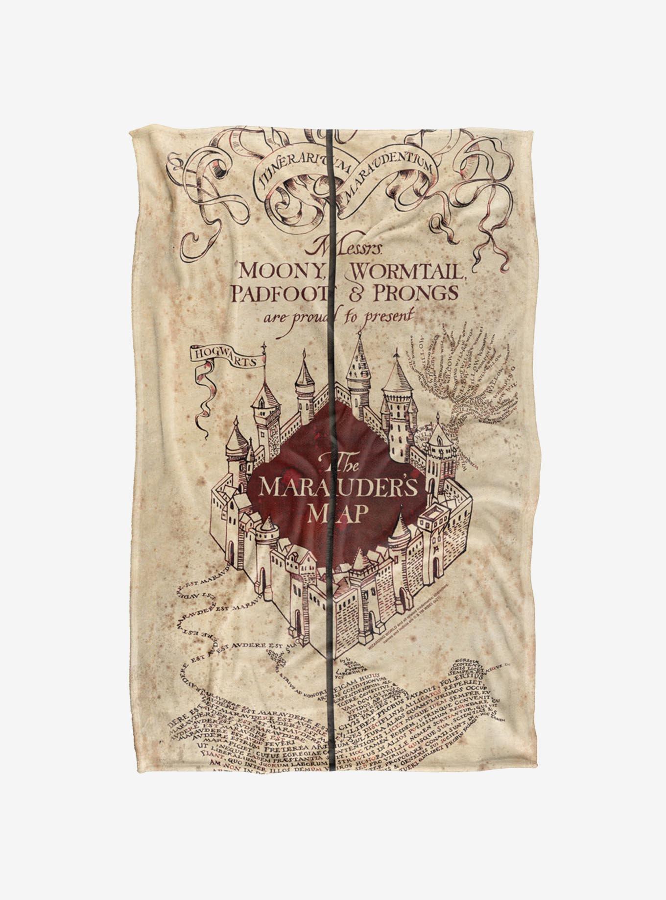 Harry Potter Marauder's Map 36x58" Throw Blanket, , alternate