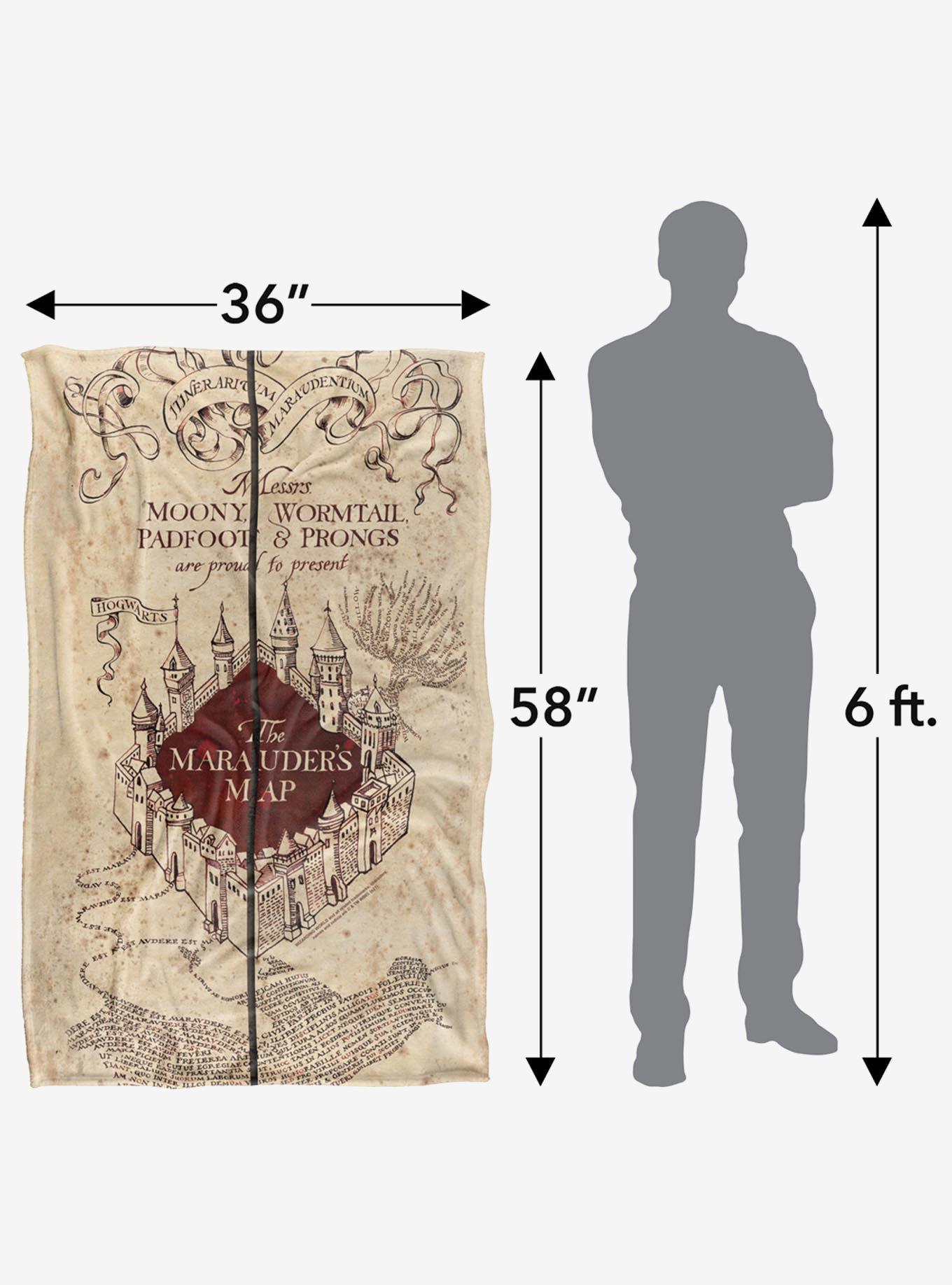 Harry Potter Marauder's Map 36x58" Throw Blanket, , alternate