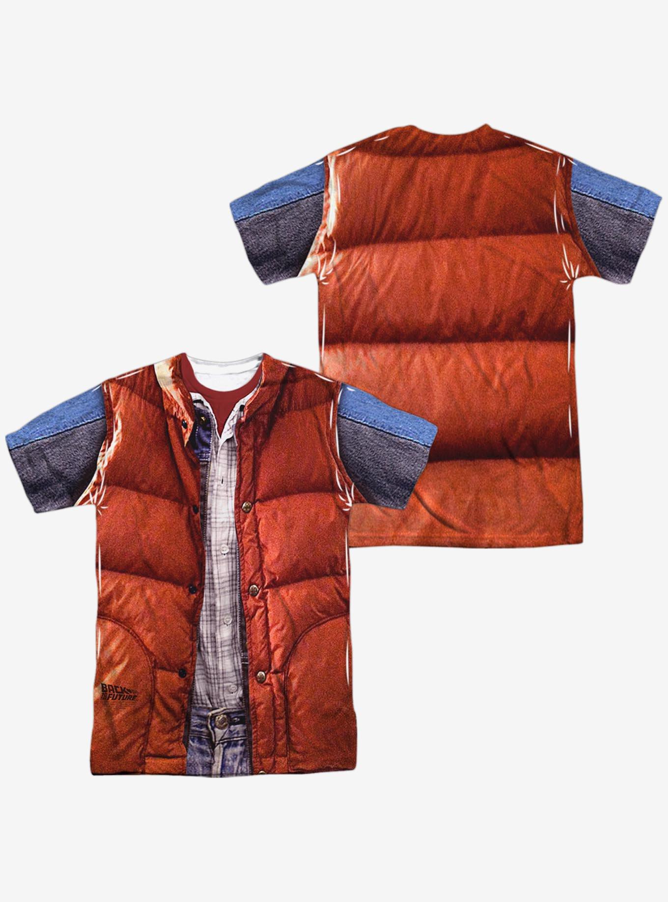 Back to the Future Marty McFly Vest Costume Sublimated T-Shirt, MULTI, alternate
