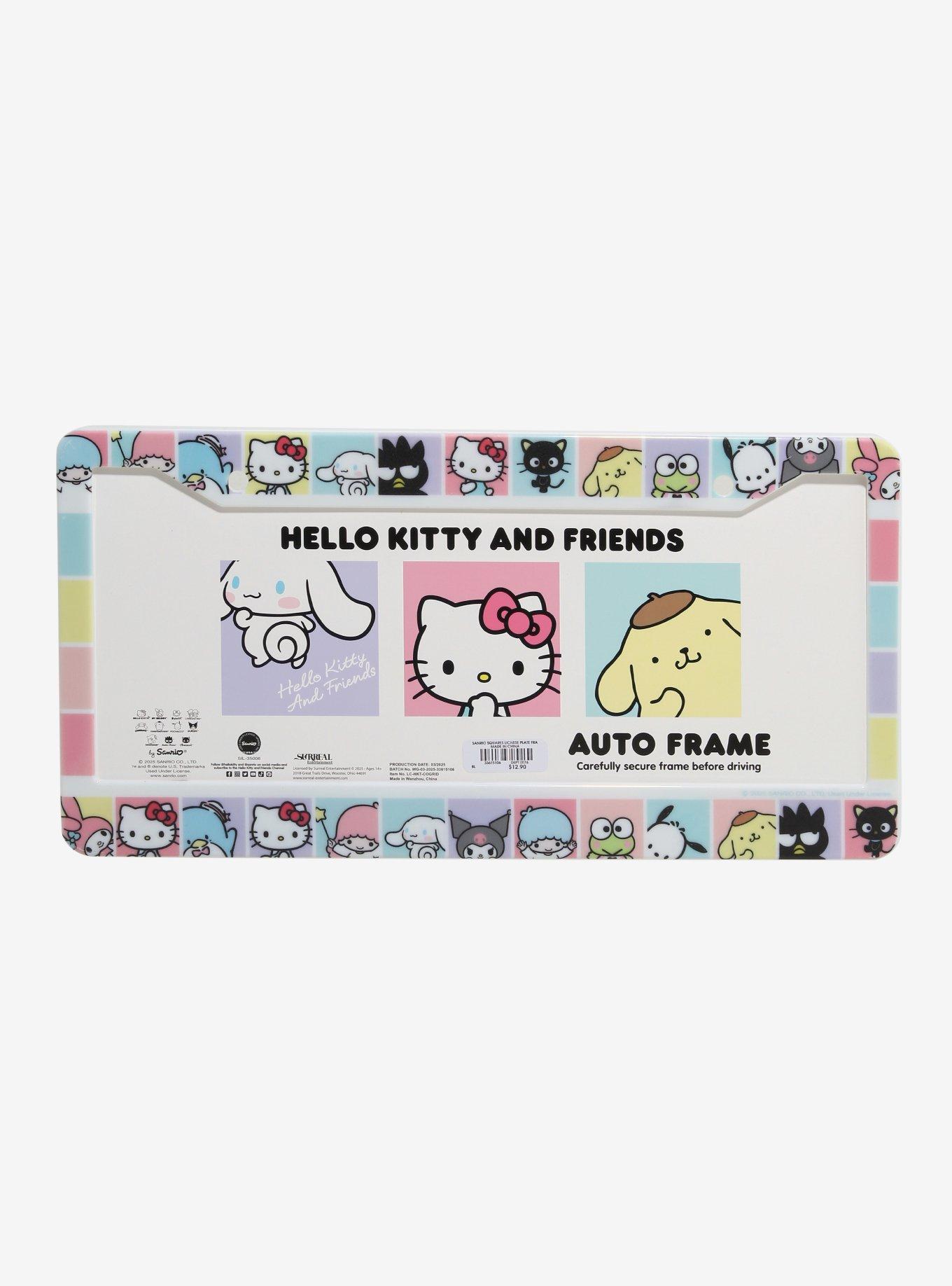 Sanrio Hello Kitty and Friends Squares License Plate Frame - BoxLunch Exclusive, , hi-res