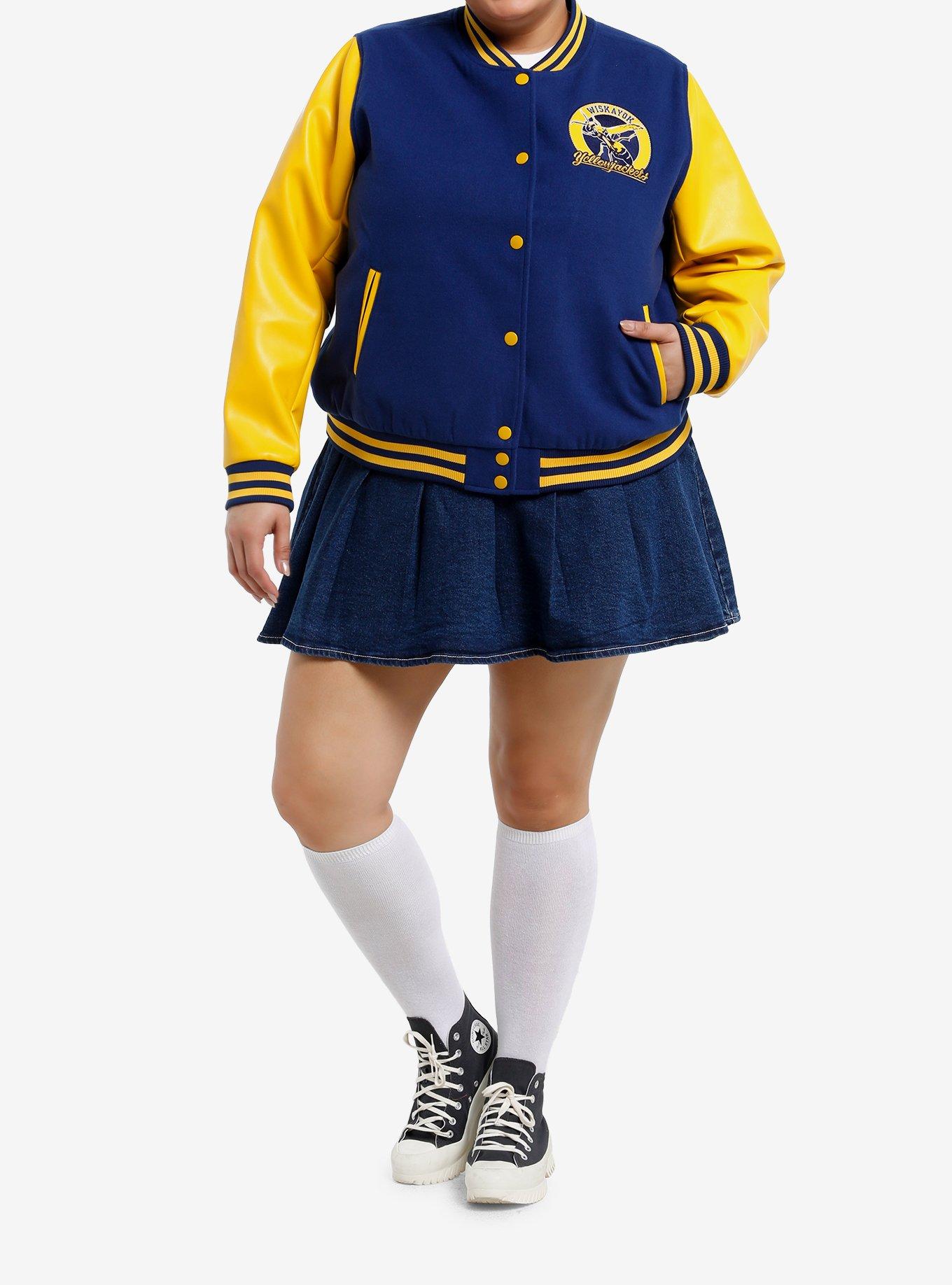 Yellowjackets Soccer Team Girls Varsity Jacket Plus Size, , alternate