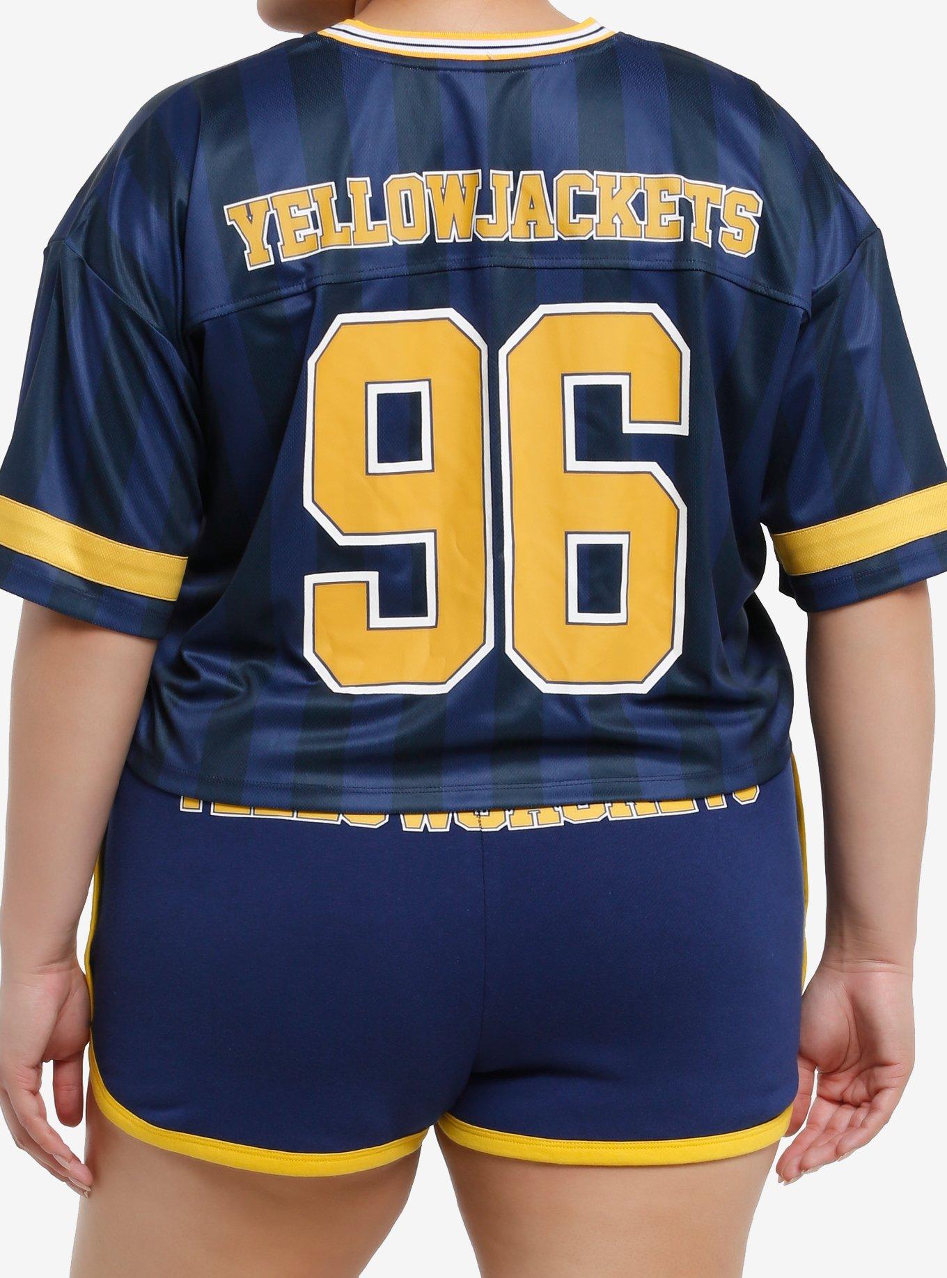 Yellowjackets Soccer Team Girls Crop Jersey Plus Size, , hi-res