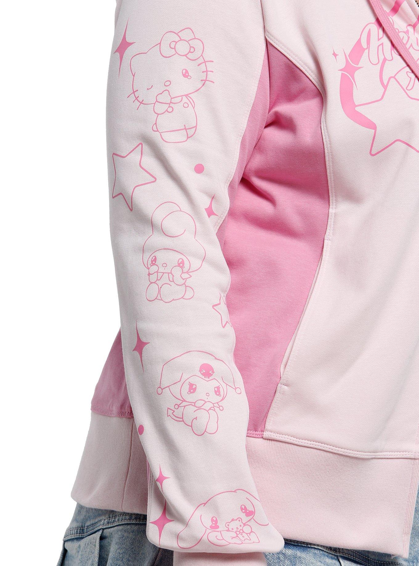 Hello Kitty And Friends Missing You Girls Slim Fit Hoodie Plus Size, MULTI, alternate