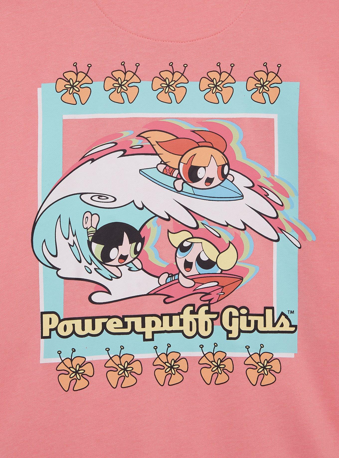 The Powerpuff Girls Surf Heroes Women's Quarter Zip Crewneck - BoxLunch Exclusive, LIGHT PINK, alternate