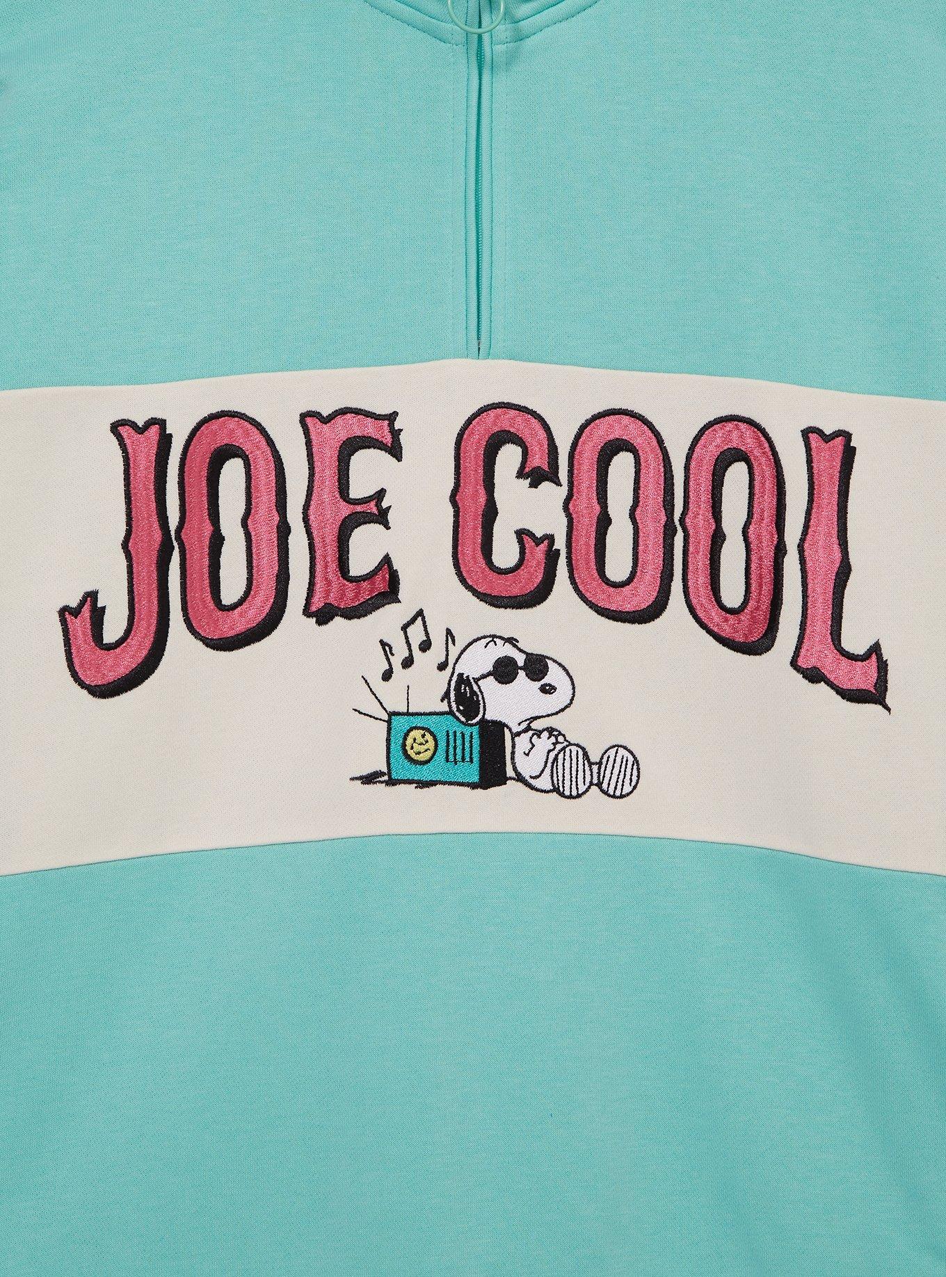 Peanuts Snoopy Joe Cool Surfing Women's Plus Quarter Zip Crewneck - BoxLunch Exclusive