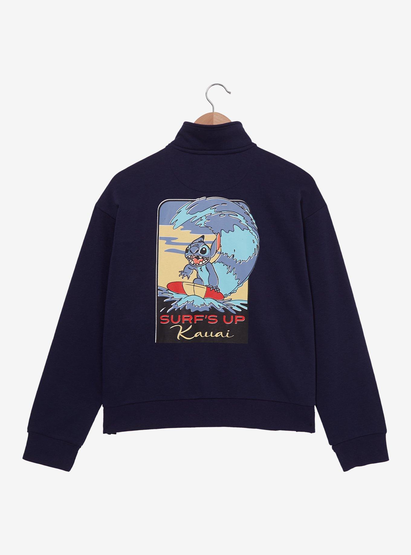 Disney Lilo & Stitch Ohana Surf's Up Women's Quarter Zip Sweatshirt — BoxLunch Exclusive, , hi-res