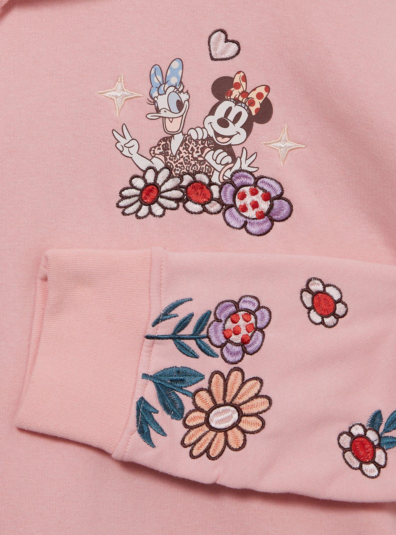 Disney Minnie & Daisy Floral Beaded Hoodie — BoxLunch Exclusive, LIGHT PINK, alternate