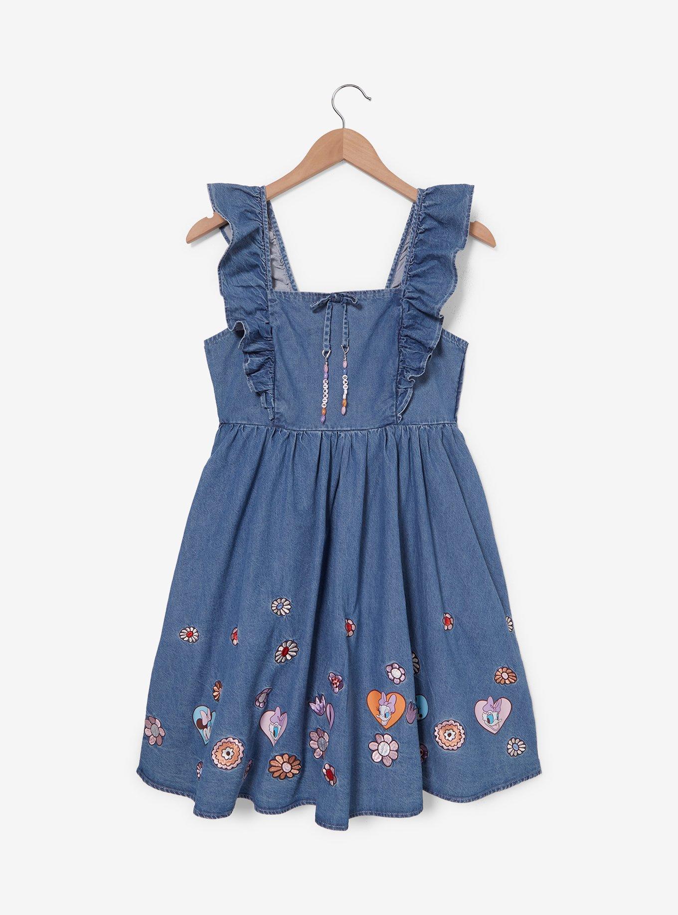 Disney Minnie & Daisy Floral Denim Tank Dress — BoxLunch Exclusive, , hi-res