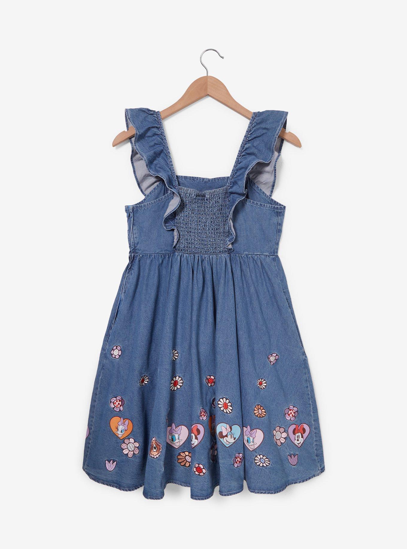 Disney Minnie & Daisy Floral Denim Tank Dress — BoxLunch Exclusive, DENIM, alternate