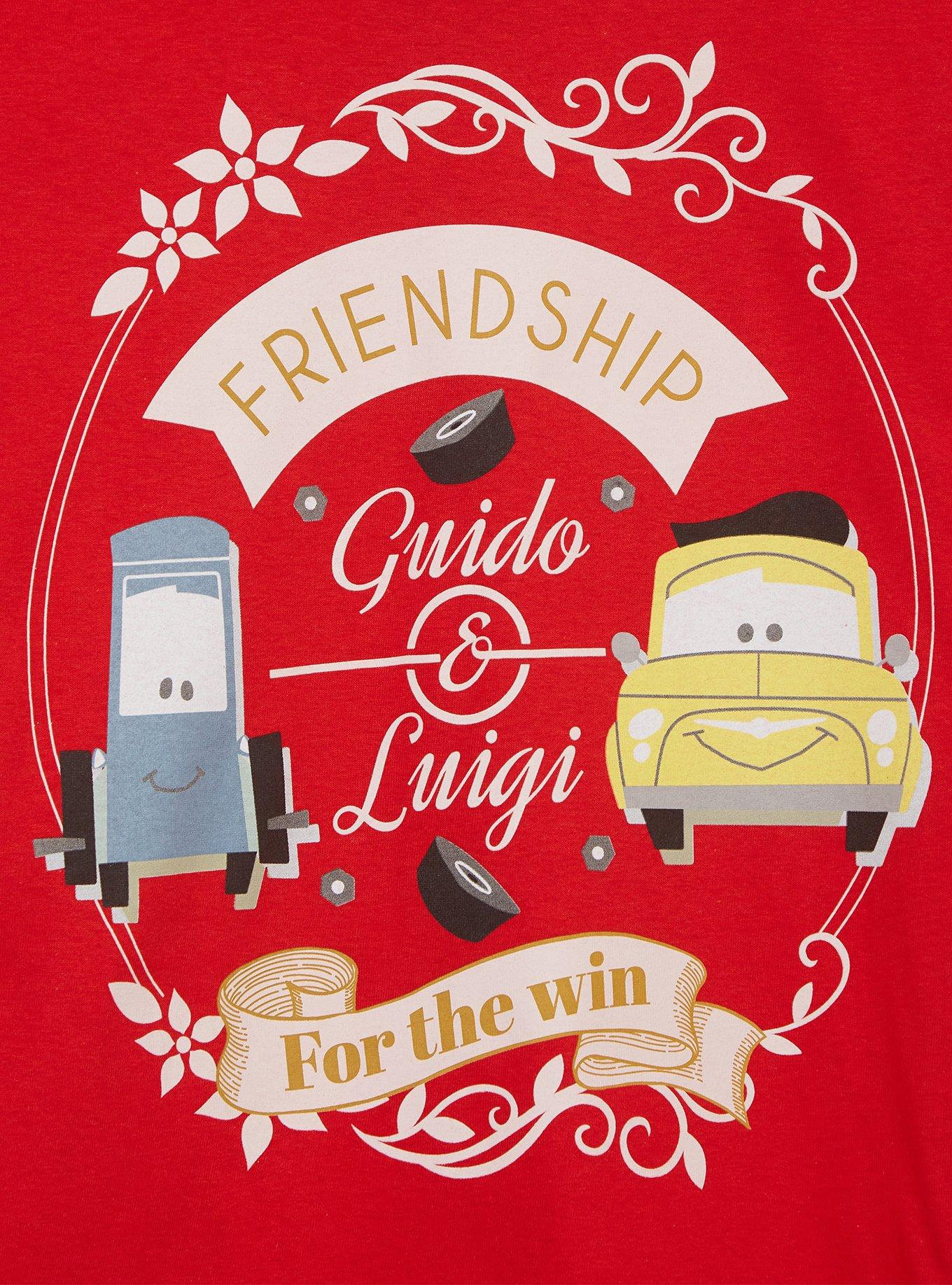 Disney Pixar Cars Guido & Luigi Women's T-Shirt, RED, alternate