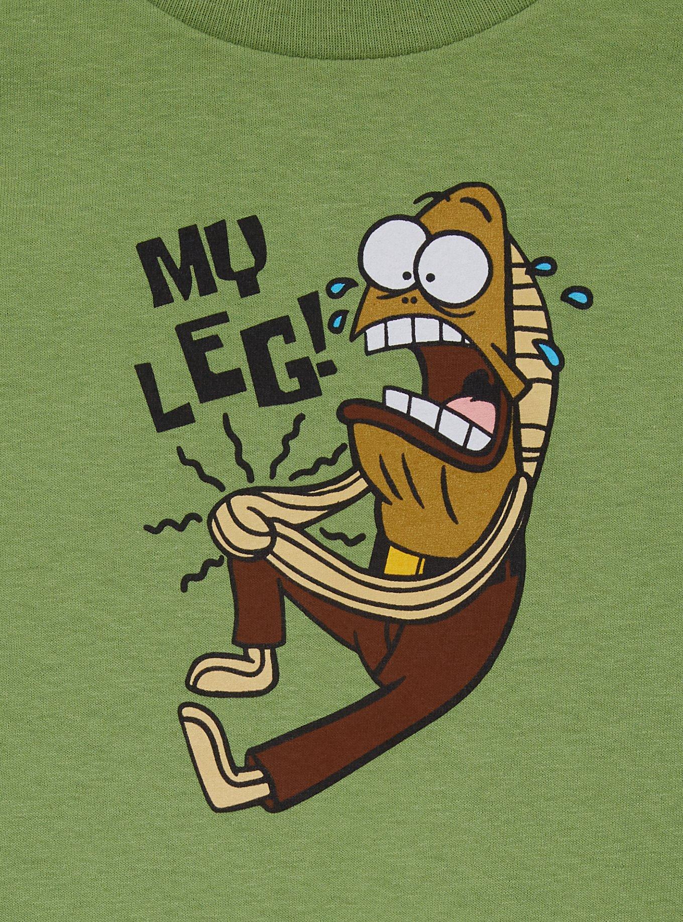 SpongeBob SquarePants My Leg Guy Women's Cropped T-Shirt, LIGHT GREEN, alternate