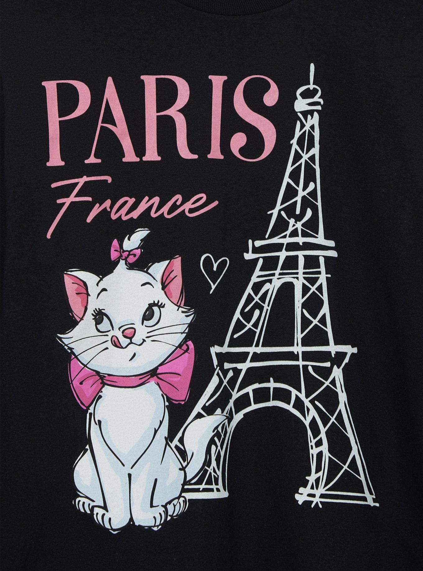 Disney The Aristocats Marie Eiffel Tower Women's Cropped Long Sleeve T-Shirt, , hi-res